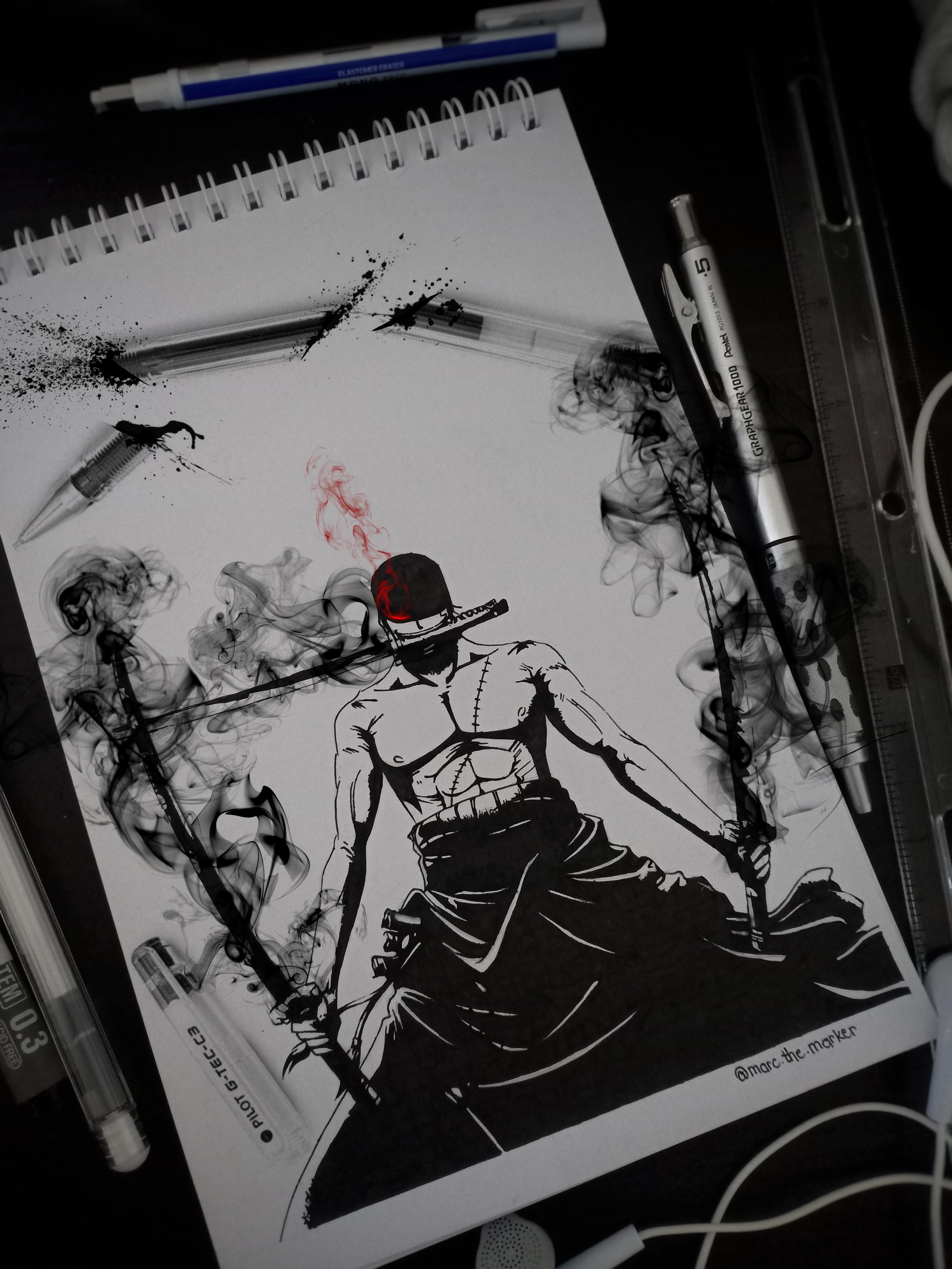 My fanart of Roronoa Zoro Scrolller