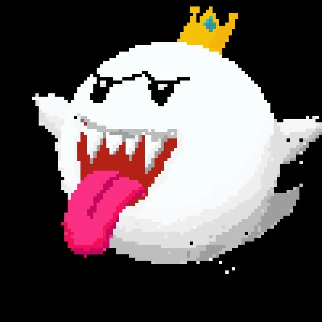 My first attempt at pixel art!! Went with king boo, as it is one of my ...