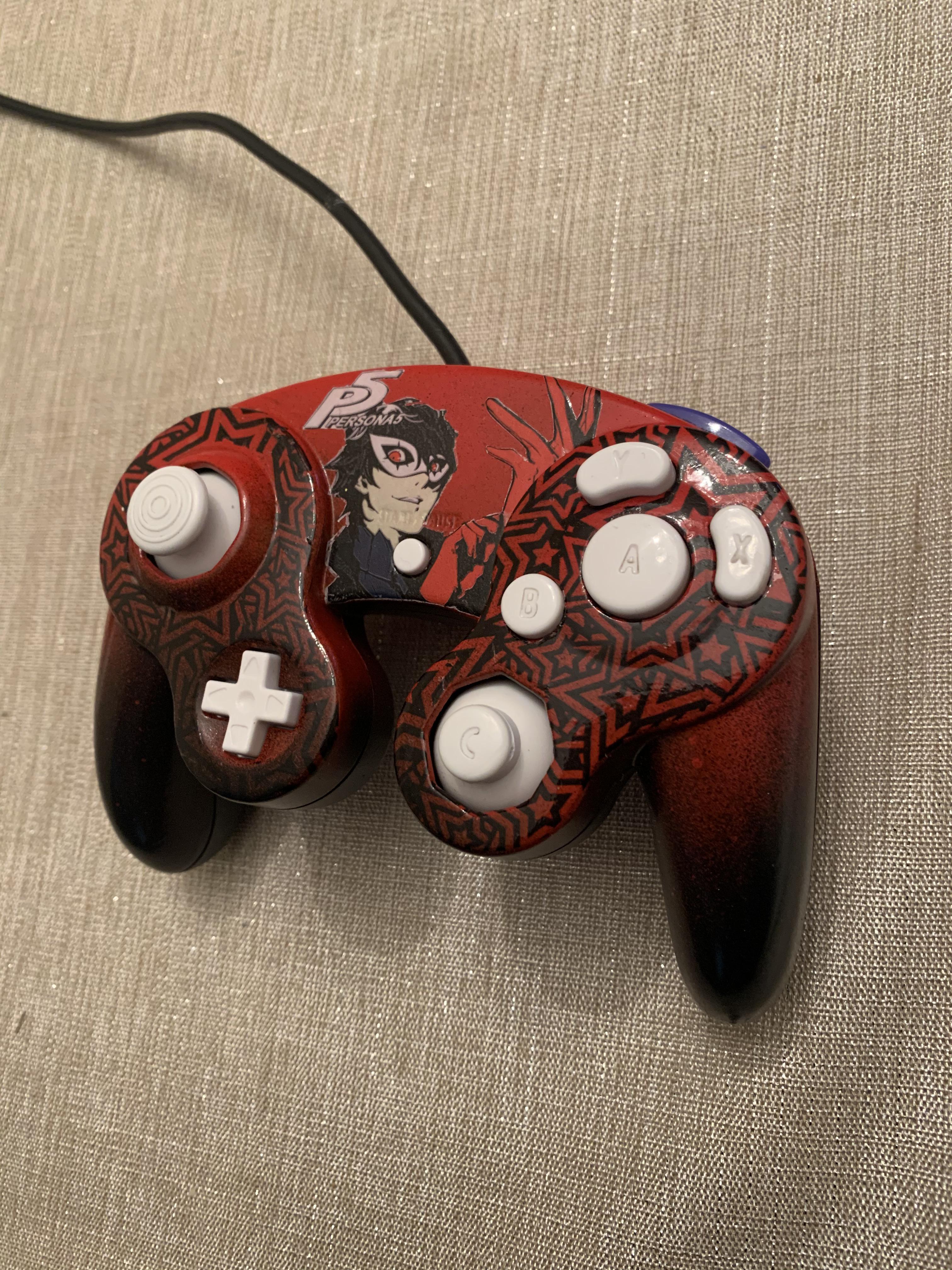 My first ever GCC mod! Did a red to black gradient with a Joker decal ...