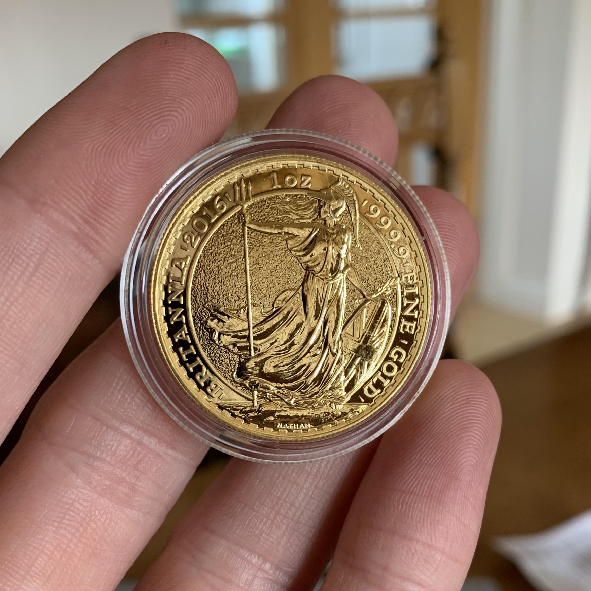 My first piece of bullion, 2016 Britannia in 999.9 fine gold. Bought at ...