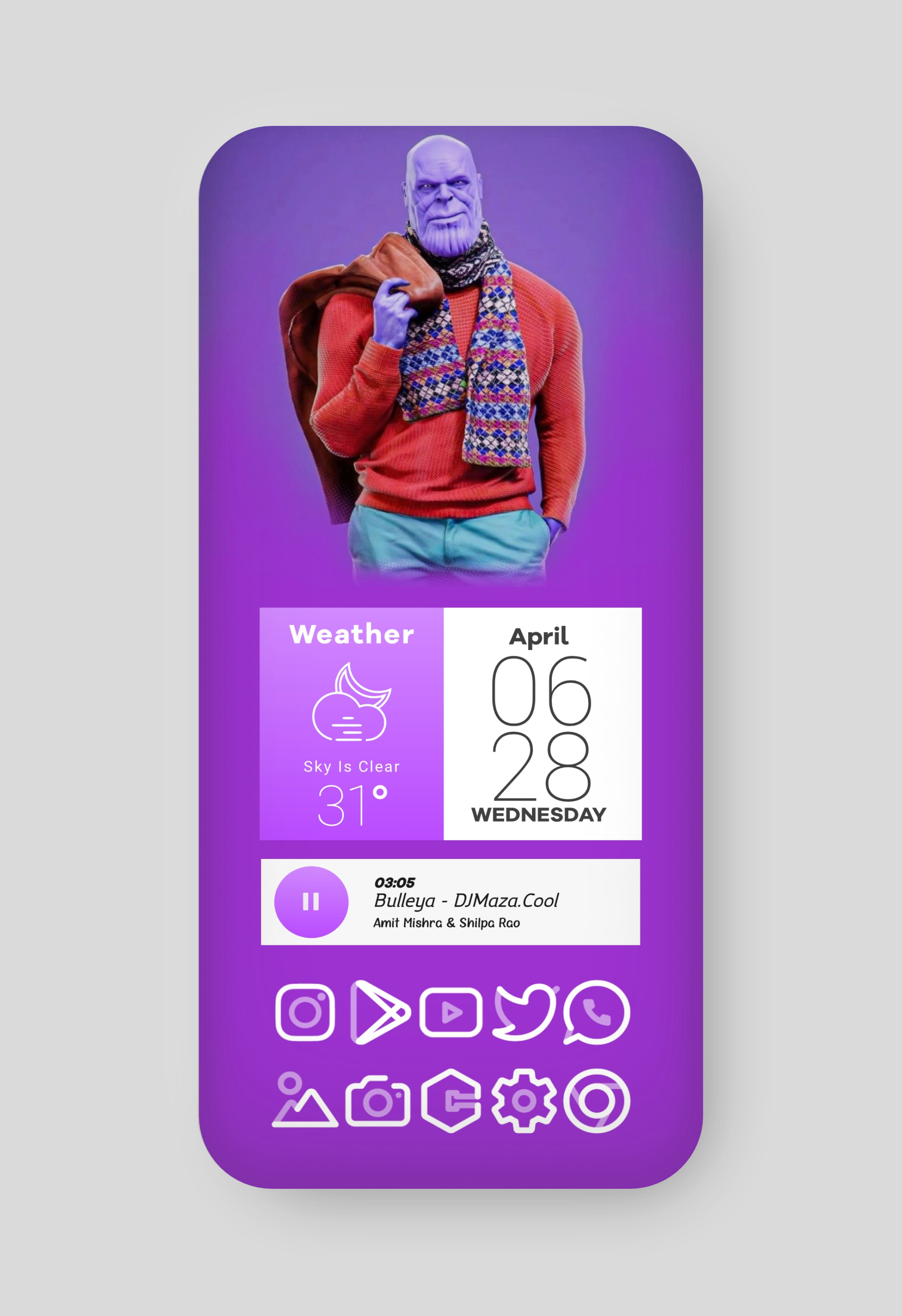 My home screen setup scrolller