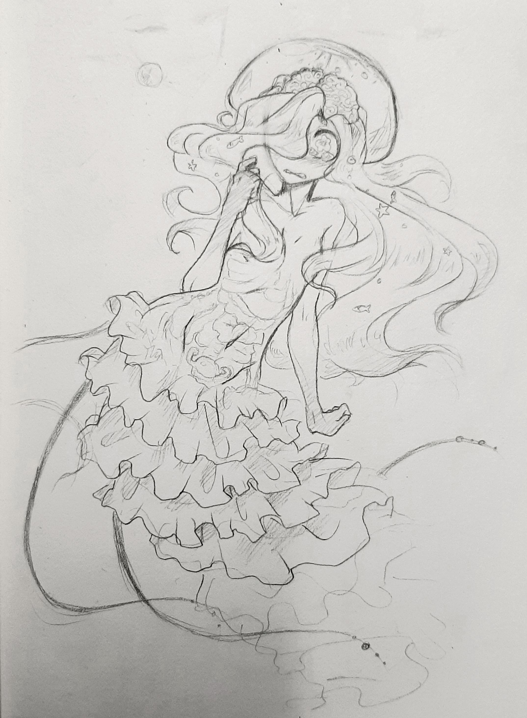 My Jellyfish Girl, I redesigned her a bit since she looked alittle ...