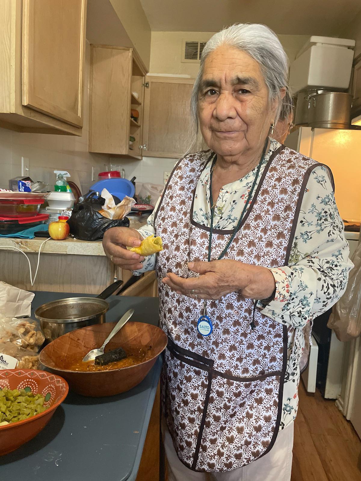 My Mexican grandma eating a homemade taco. I love her. Scrolller