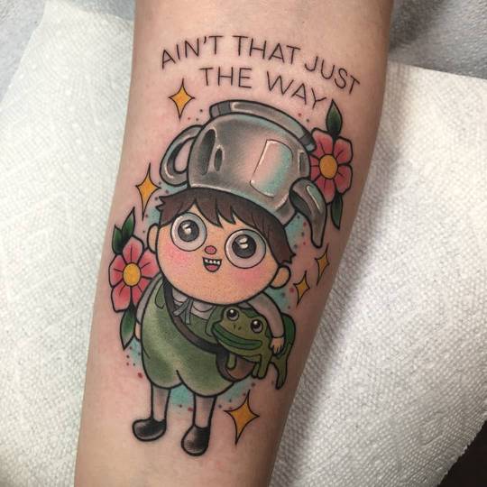 I finally got an Over the Garden Wall tattoo I couldnt be happier with  how it turned out  roverthegardenwall