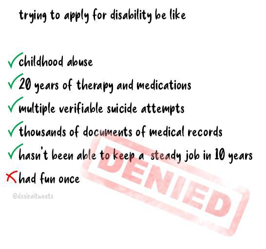 My very first meme applying for disability be like scrolller