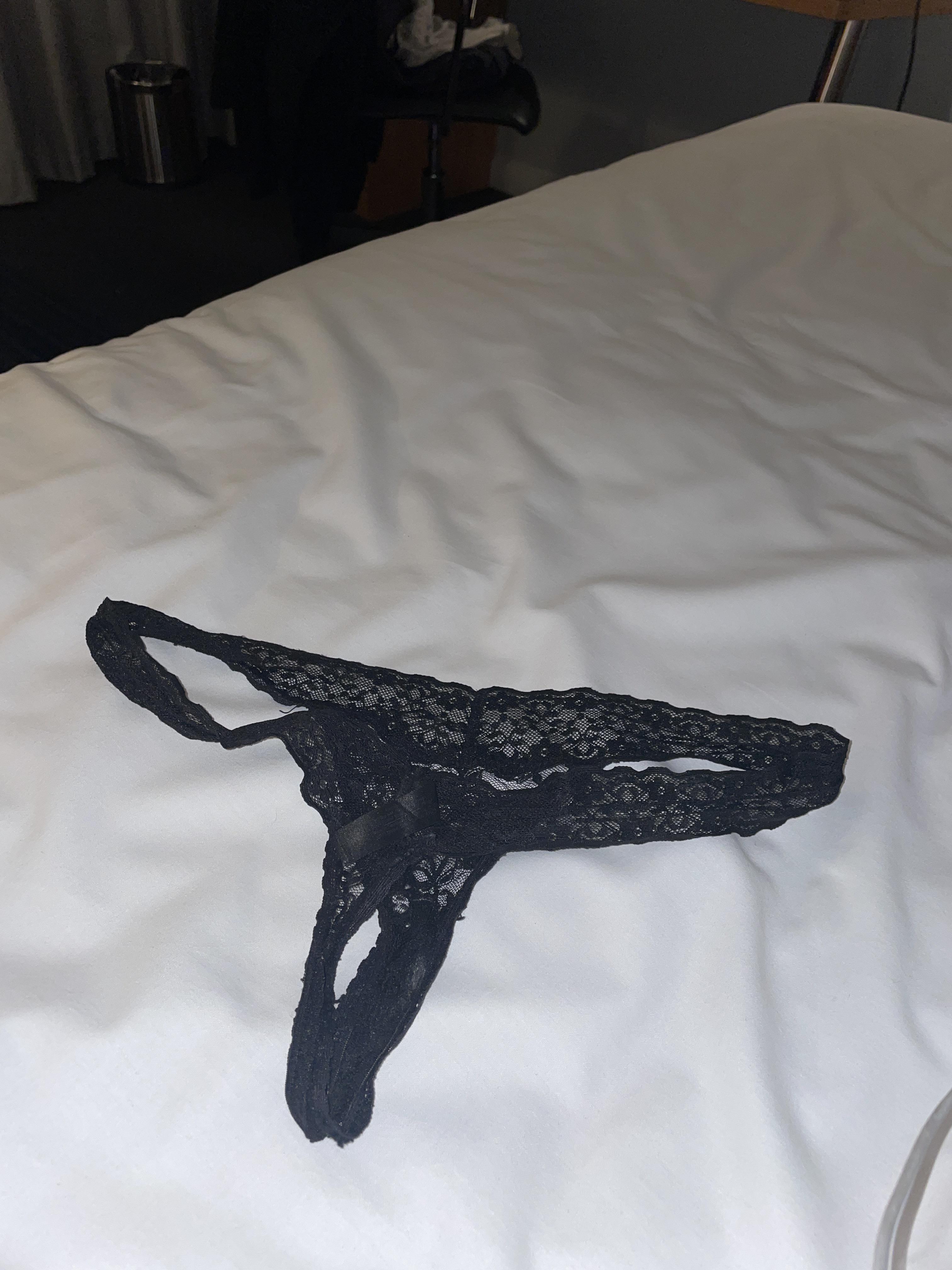 Night in a hotel so brought the gf dirty thongs with me Anyone on