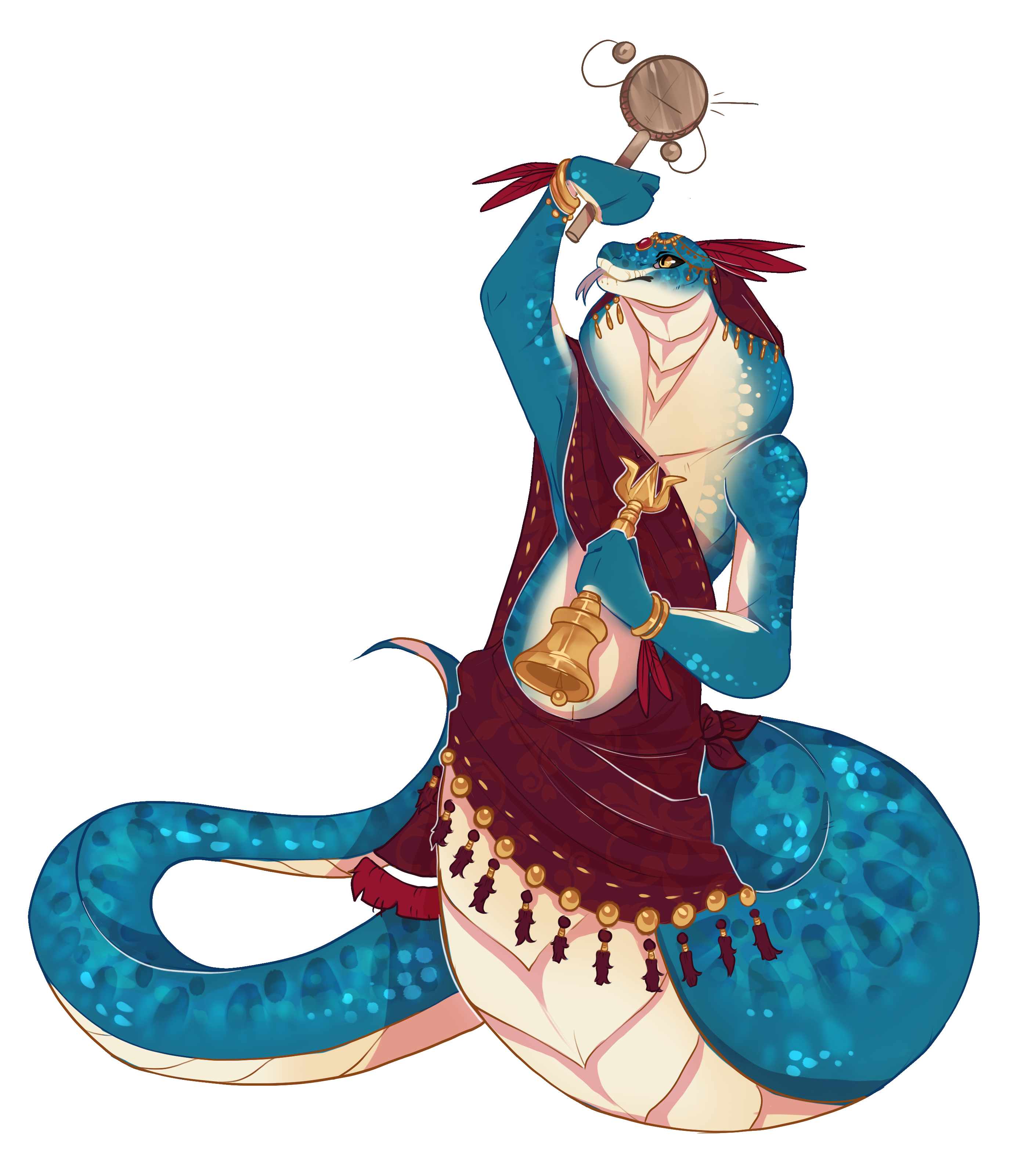 [OC][ART] Muuko the Naga Bard (Commission by Fen-Pals) | Scrolller