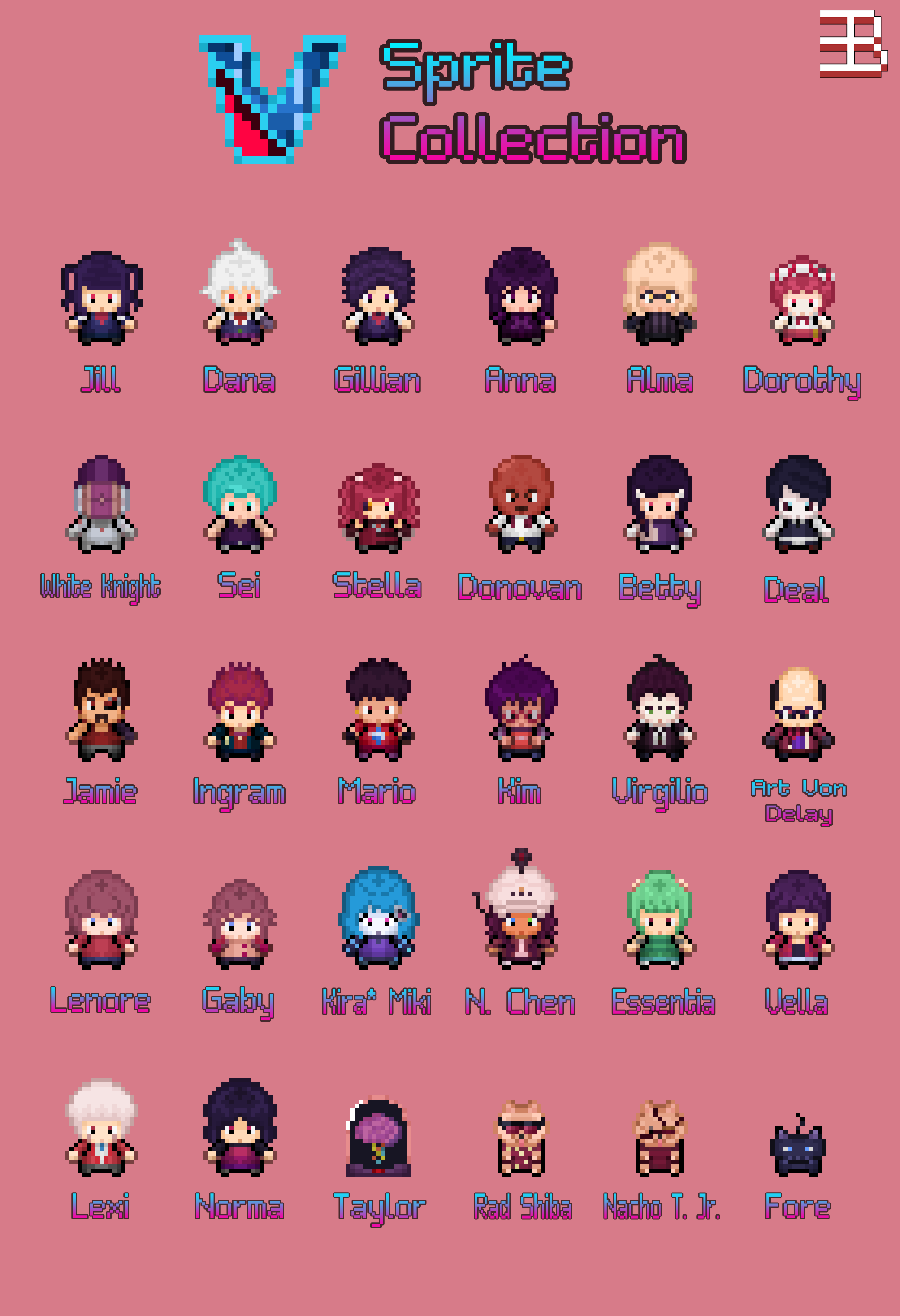 [OC] Made this set of character sprites back in March! | Scrolller