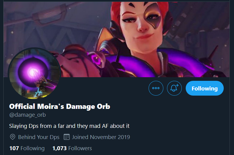 Official Moira's Damage Orb @damage_orb twitter account has passed 1k ...