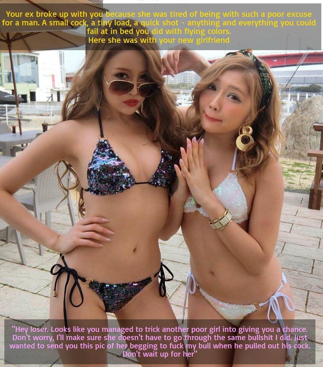 One Asian girl trying to save another one from a rice sick by