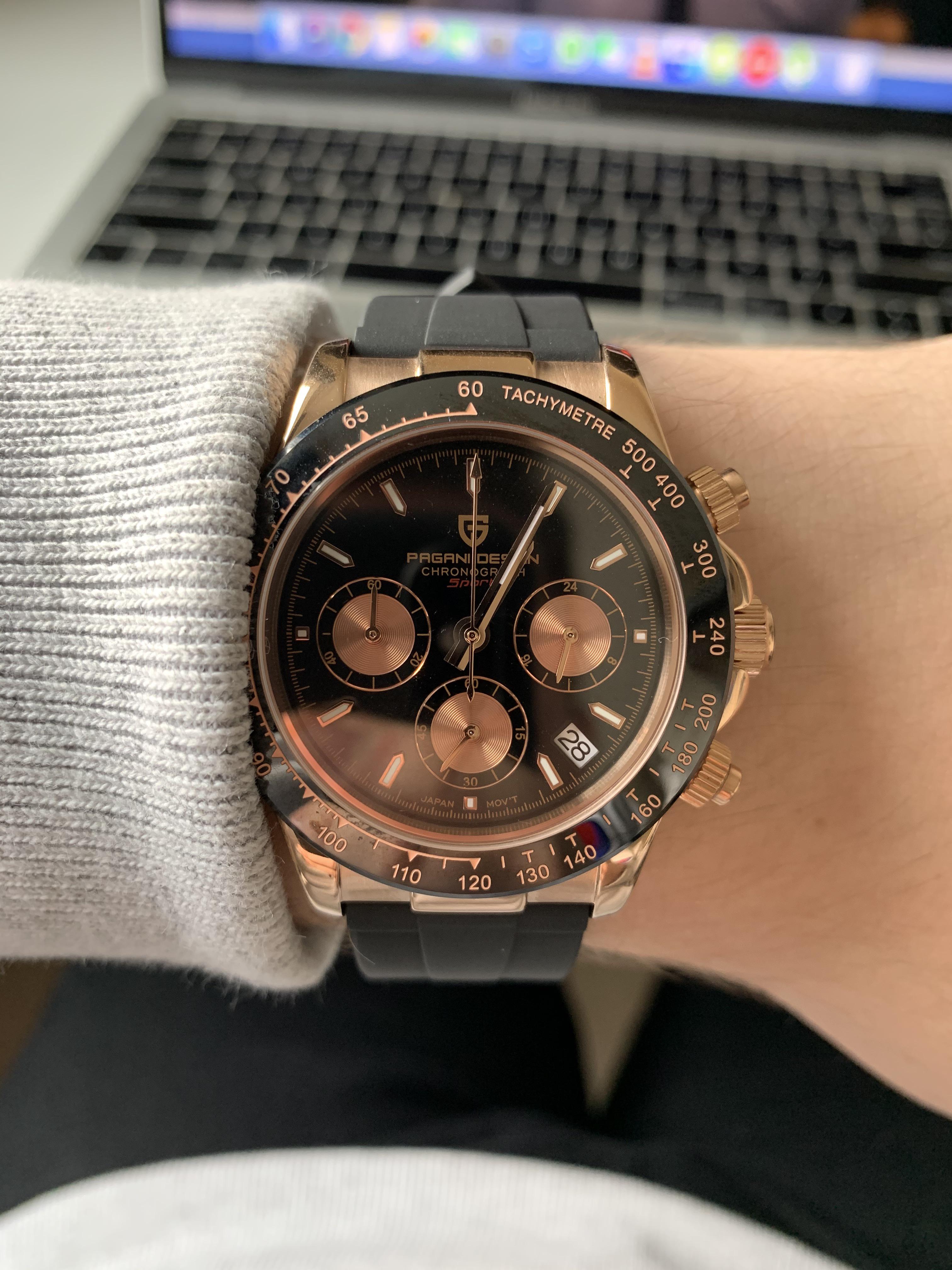 Pagani Design Rose Gold Daytona Scrolller