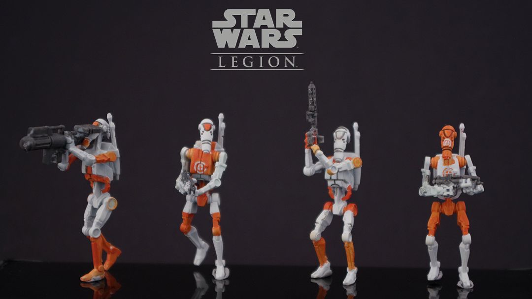 Painted some battle droids in the training color scheme. | Scrolller