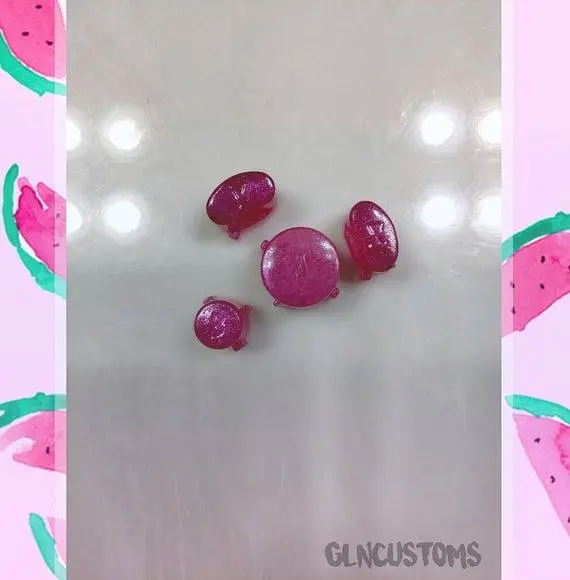 Watermelon Buttons Pink Watermelon Buttons | Handcrafted by GLNCustoms | Scrolller