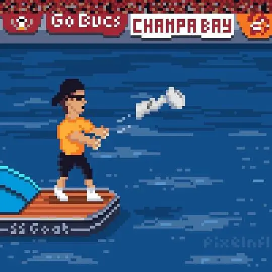 Pixel Tom Brady throwing the Lombardi | Scrolller