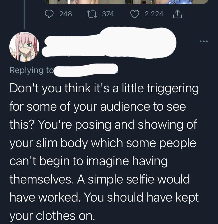 “please don’t post your nude body on a social media site where nude