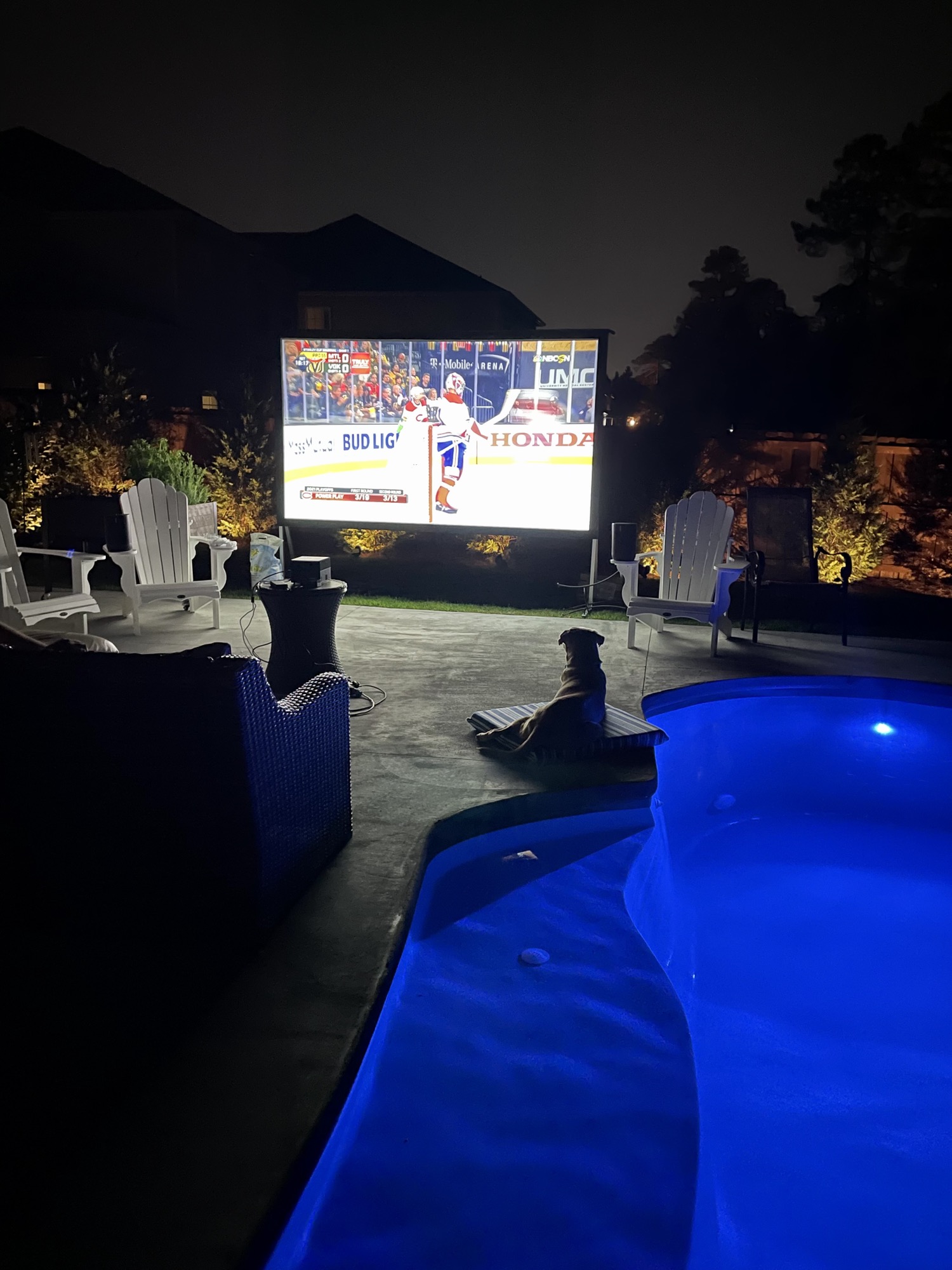 Scrolller Pool Pool side movie night | Scrolller