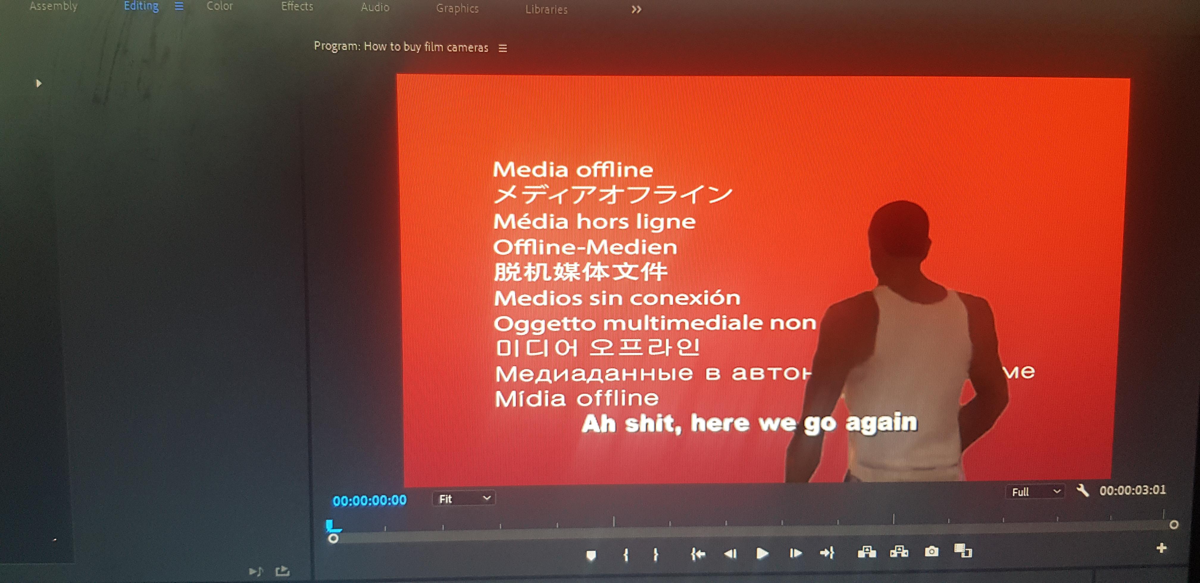 Premier made its own meme when I was editing for a client. | Scrolller