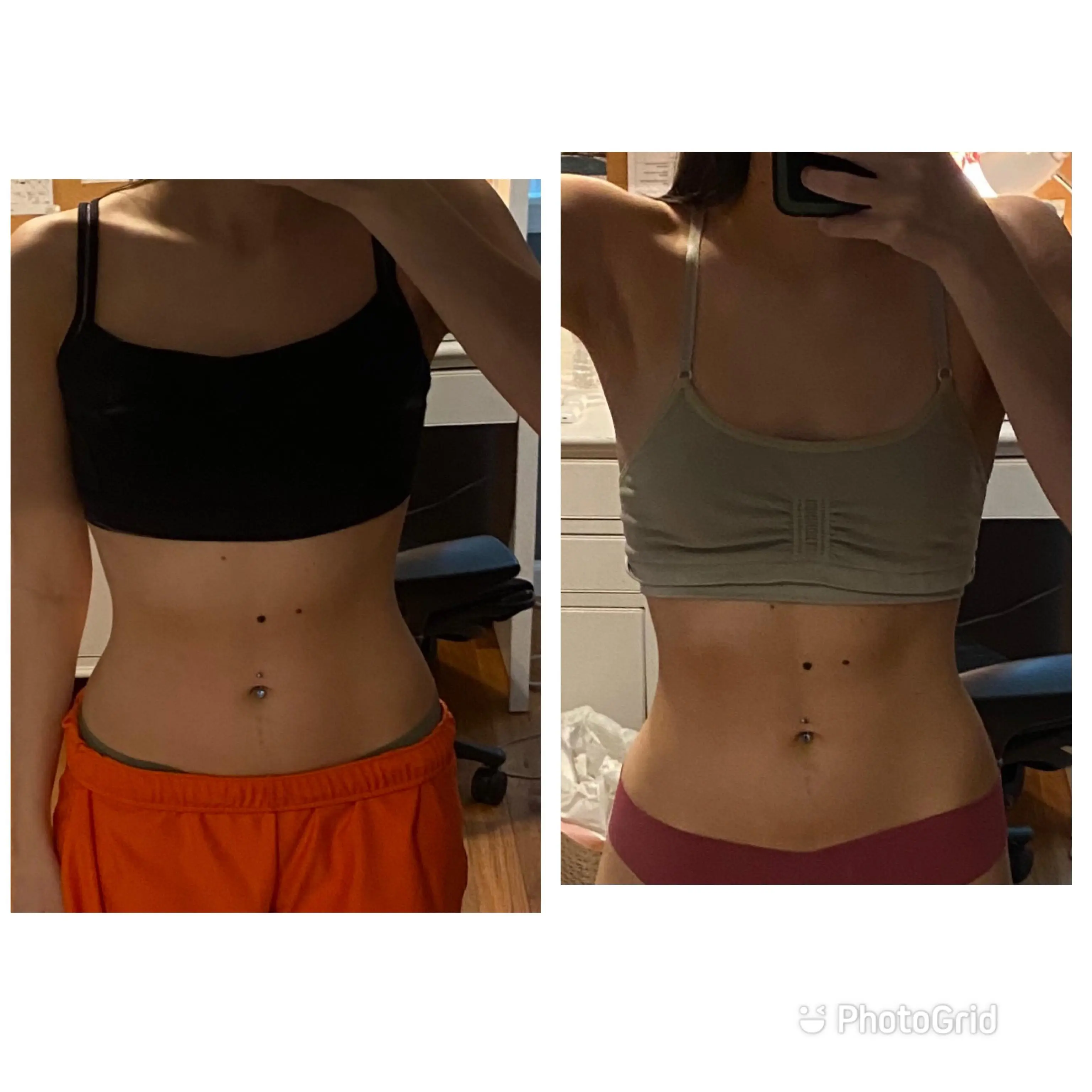 Progress after 3 weeks of the hourglass challenge. Wasn’t expecting much or I would’ve taken better pictures but my core definitely feels stronger and tighter!