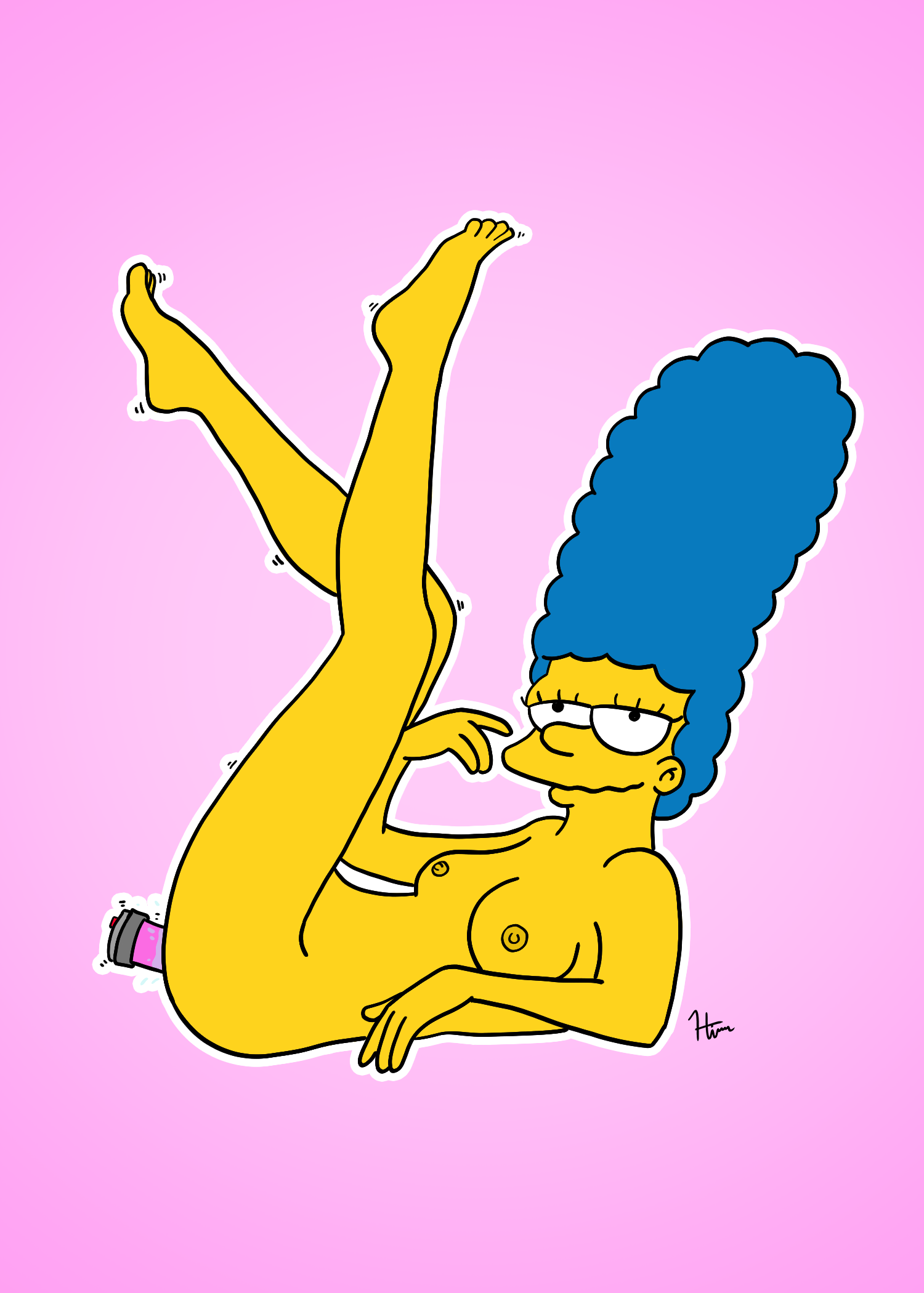 Marge de los simpson desnuda