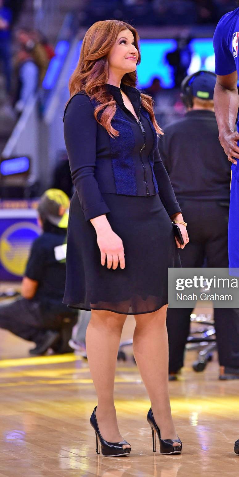 Rachel Nichols ESPN Thick Lower Half In Blue Scrolller