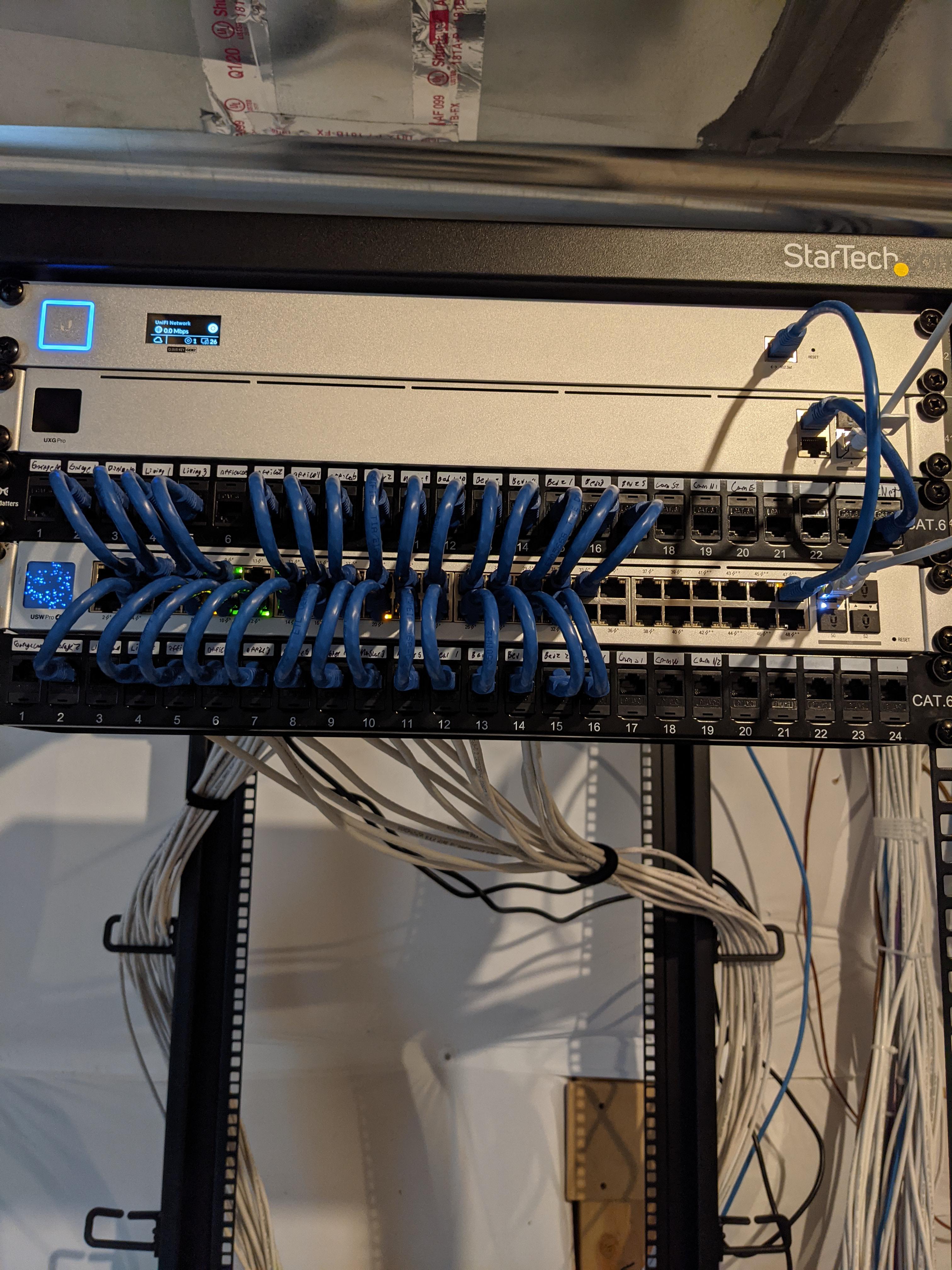 Rack now with patch panels | Scrolller
