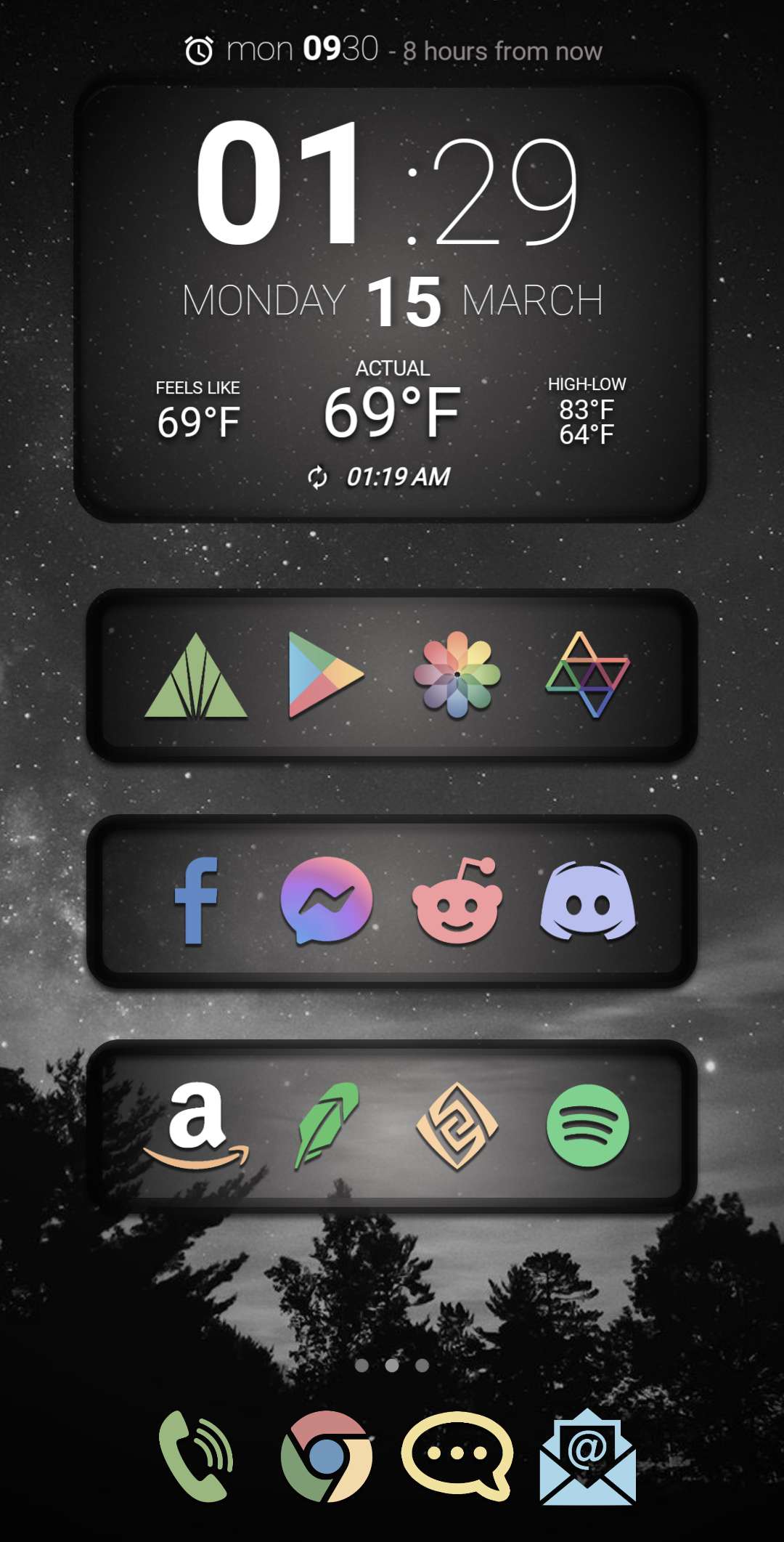 Second attempt at making my own home screen. Totally different concept ...