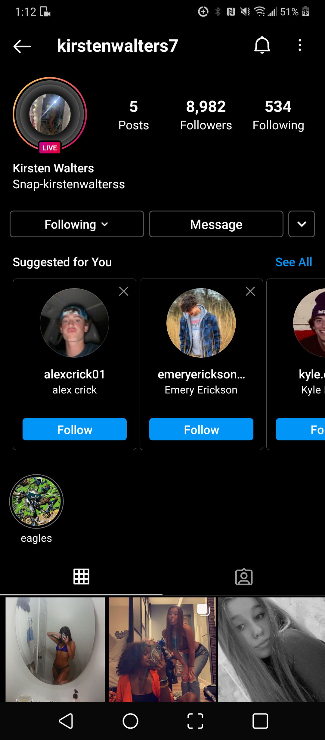 She had slips on tik tok im going through the screen record rn. Shes 