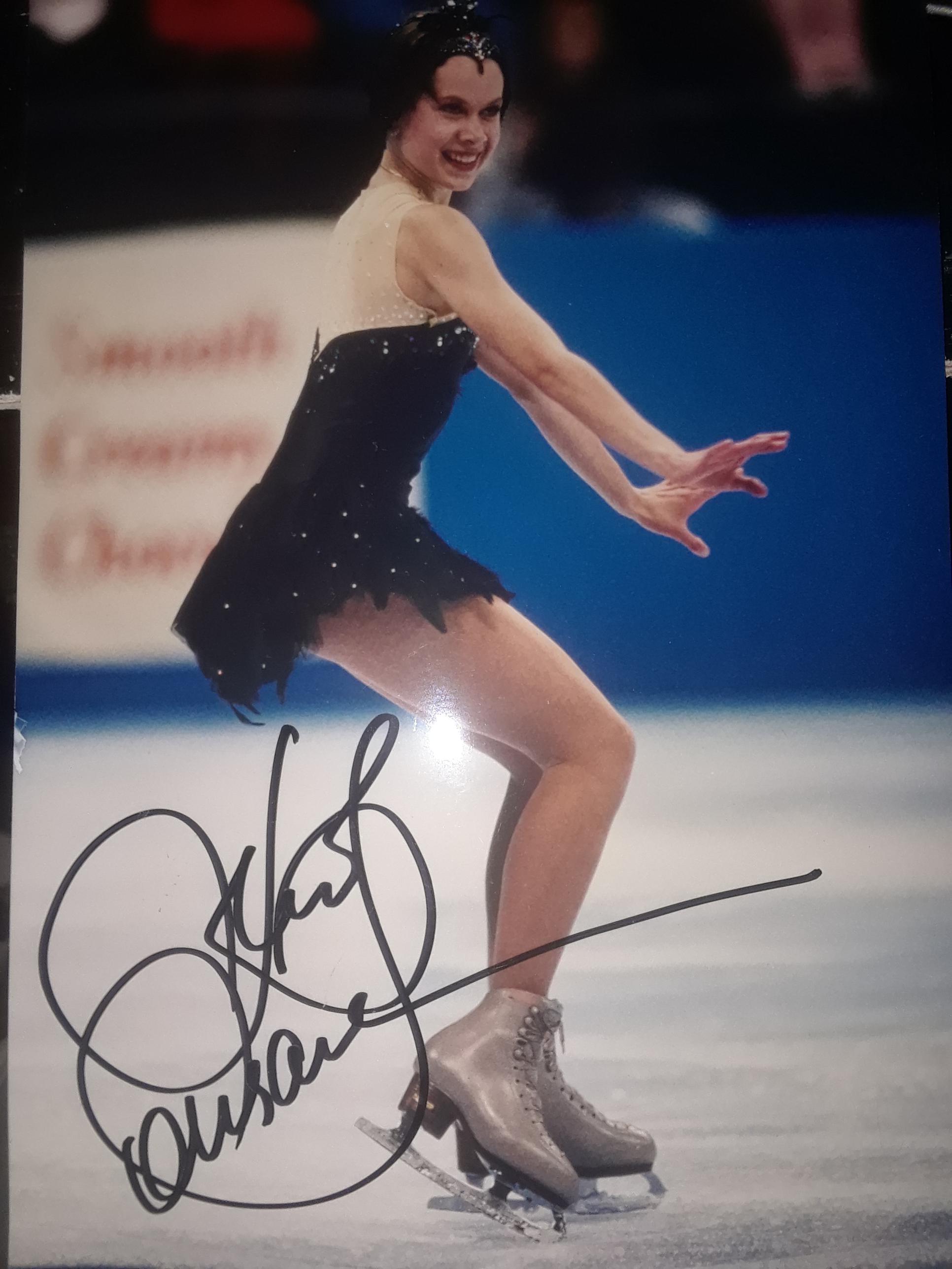 Signed photo of Oksana Baiul. I think it was 1995. At a signing at West ...