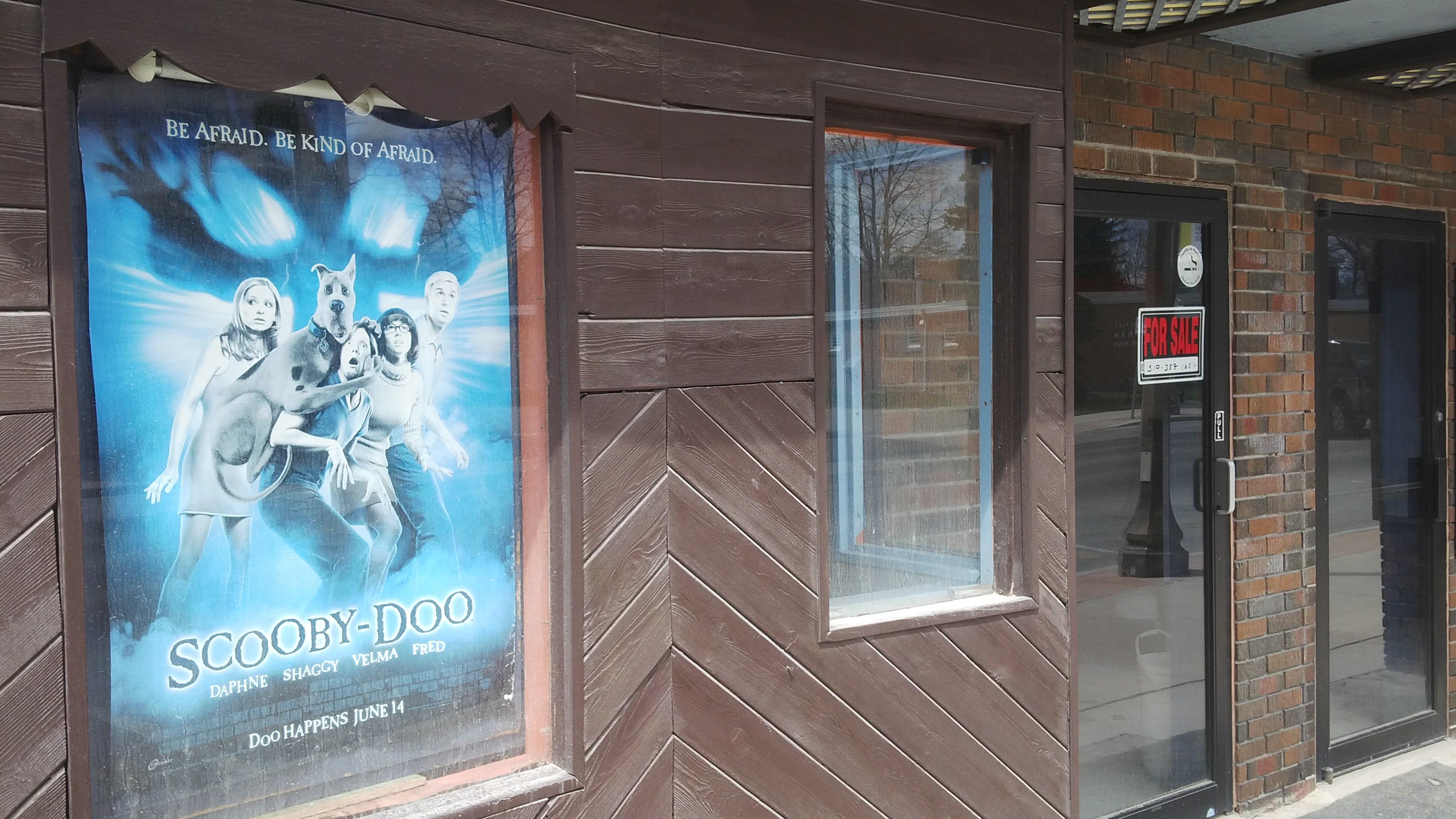 Small town movie theater for sale since the last movie shown. Scrolller
