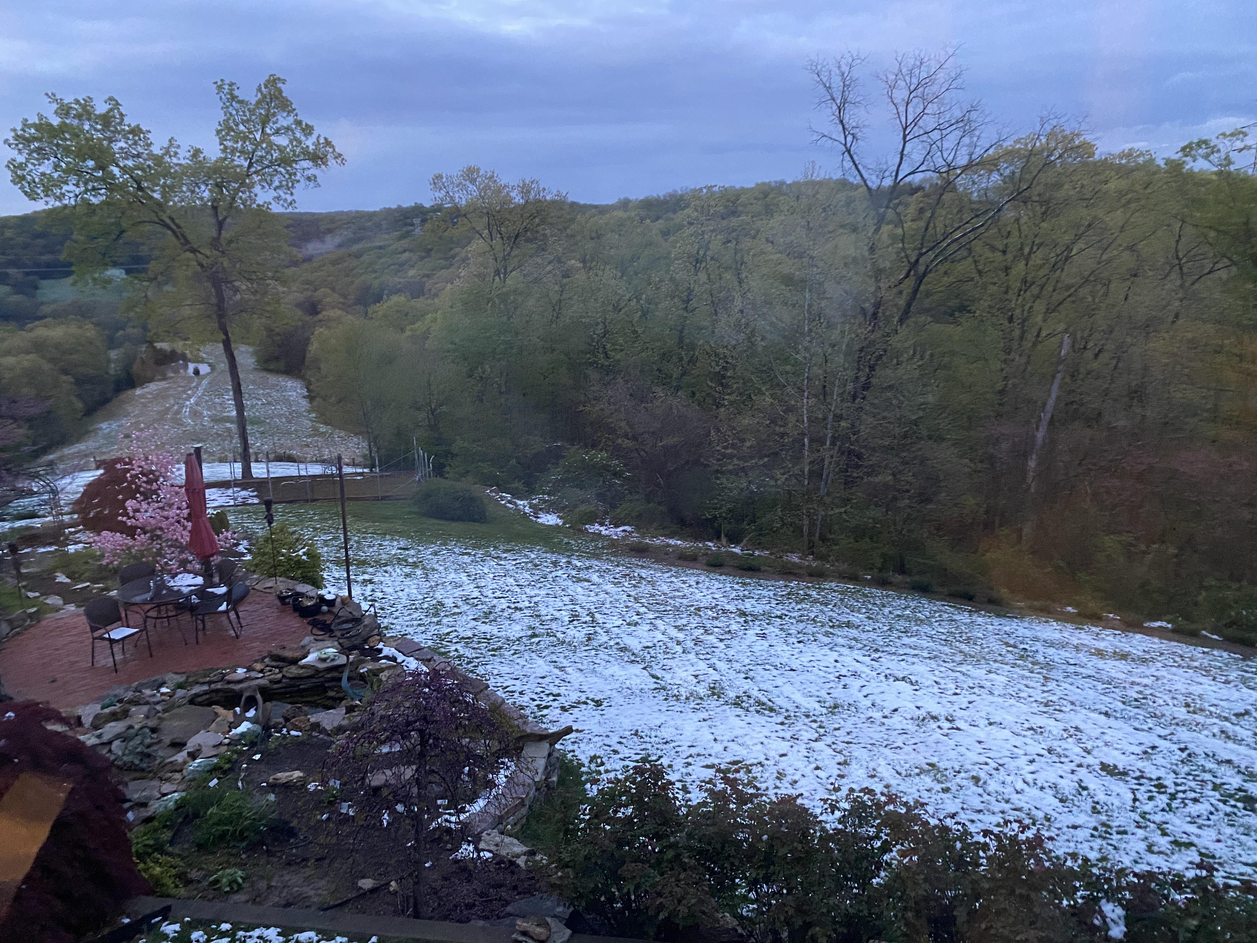 Snow Lingers In The Back Yard—Labadie | Scrolller