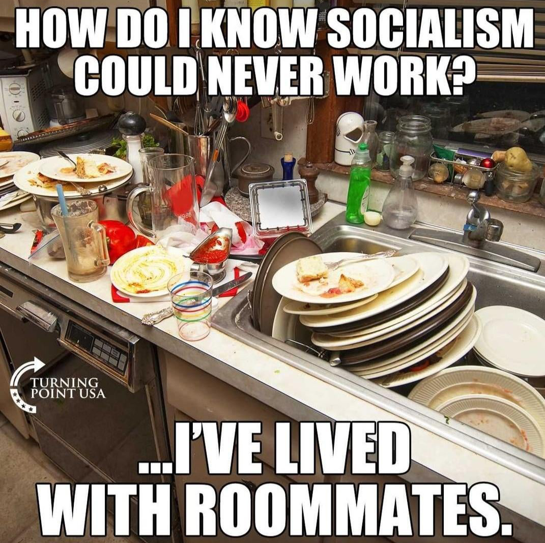 Socialism bad because dishes