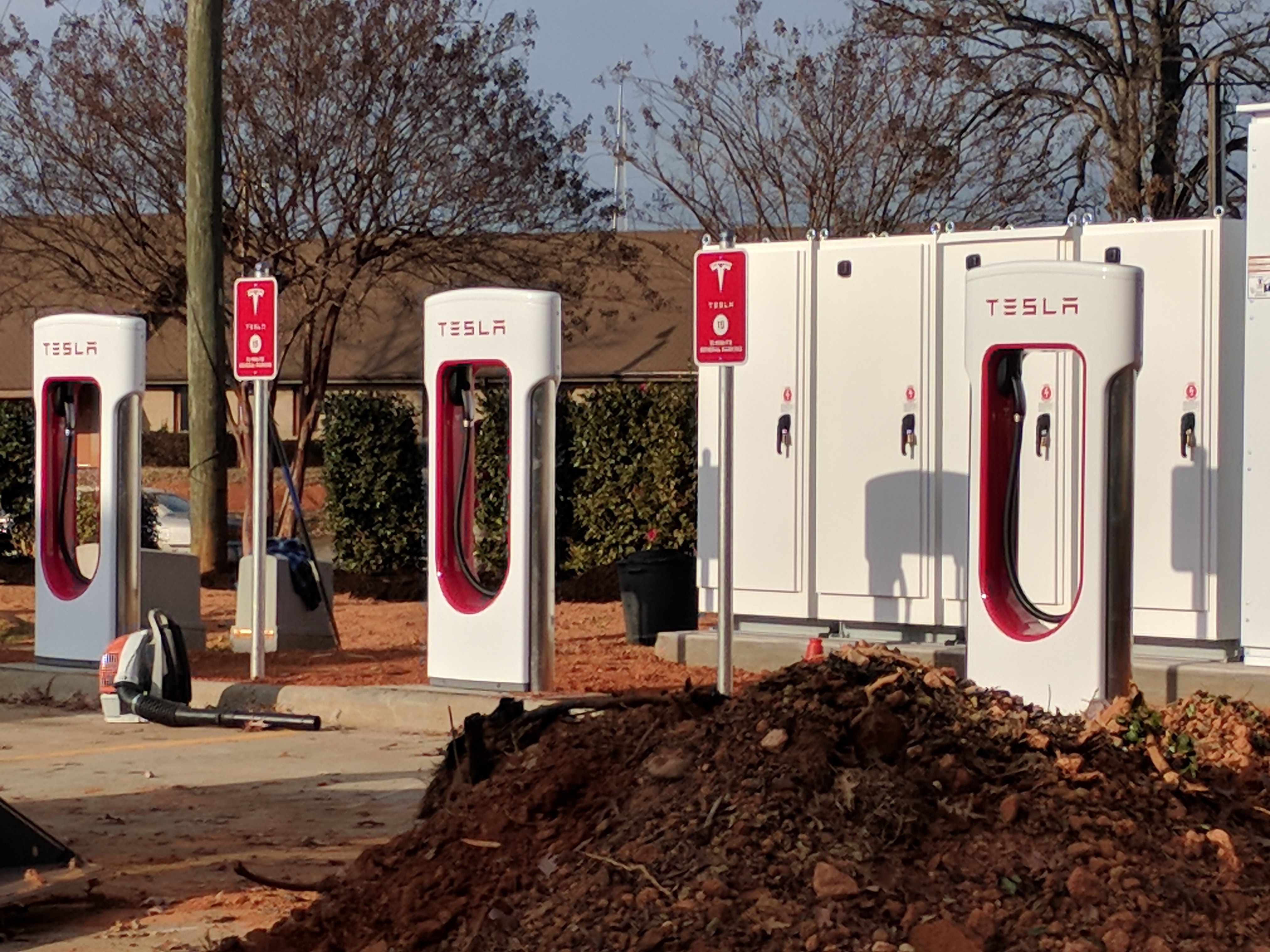Spotted In Greensboro Tesla Charging Stations Being Installed At 