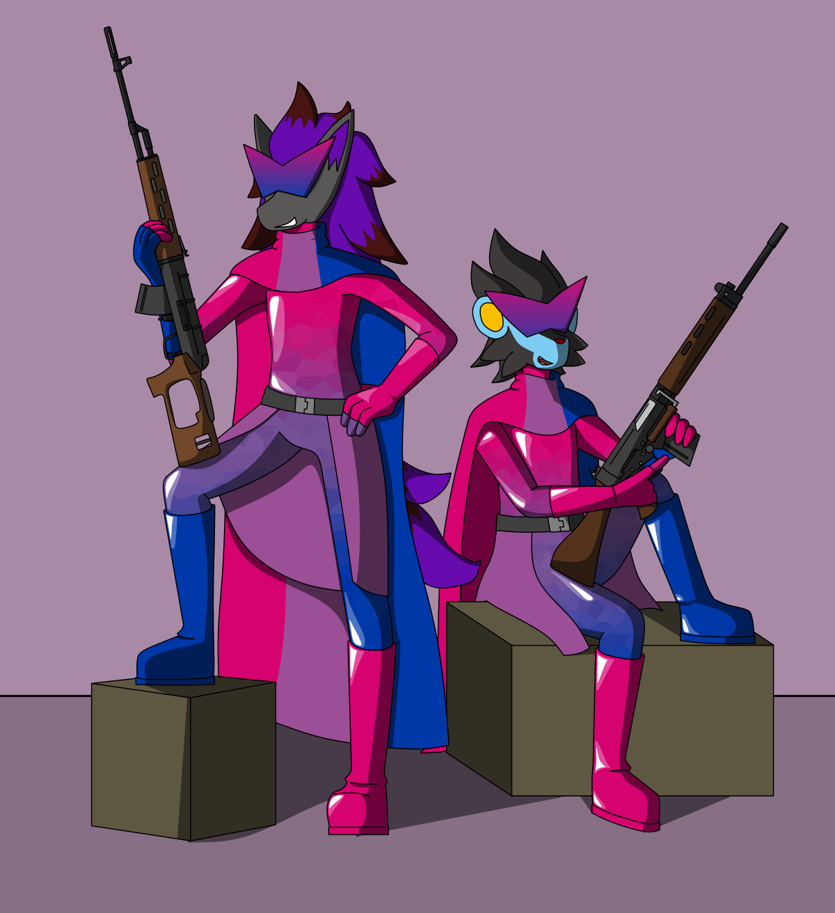 Squeaky Pride with guns Scrolller