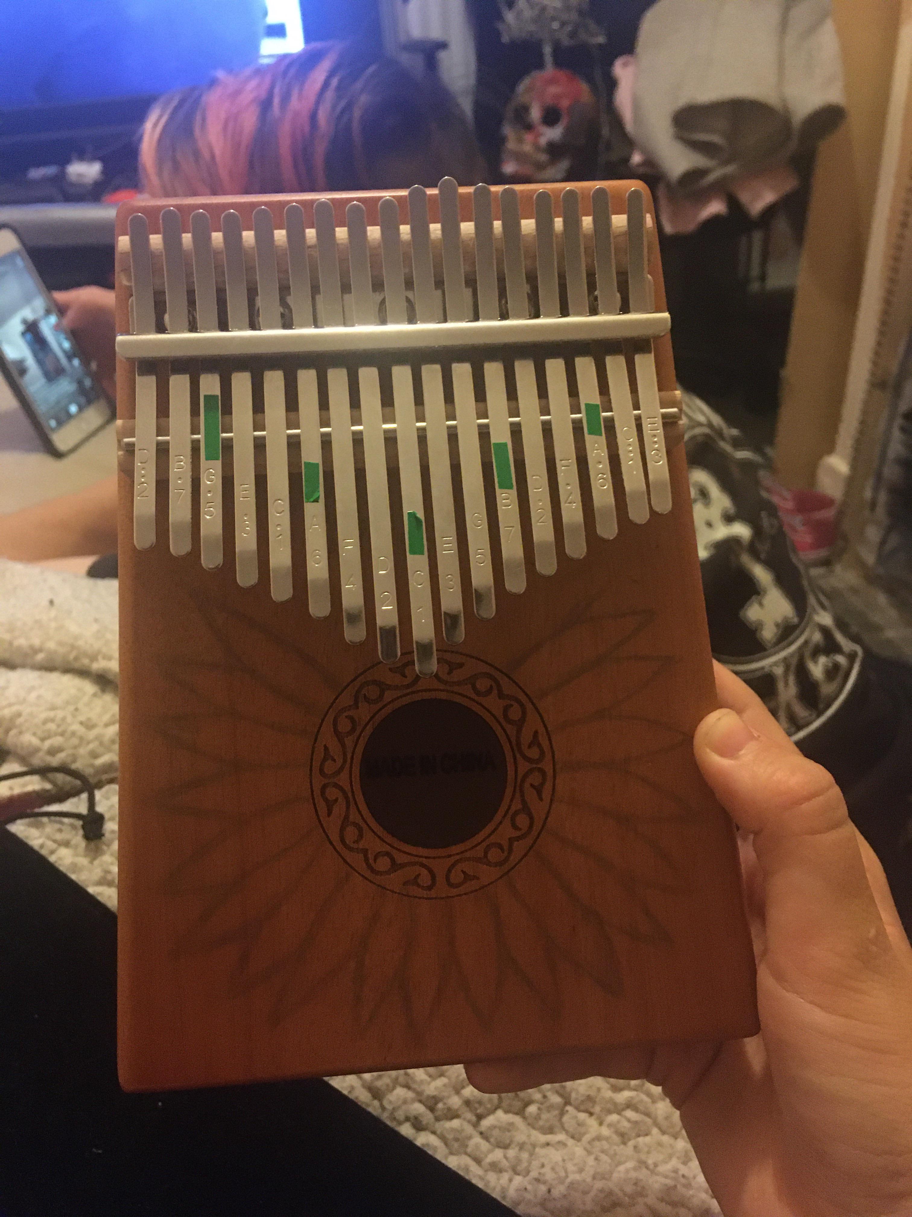 started to draw out a design for my kalimba pressing lightly. i’m ...