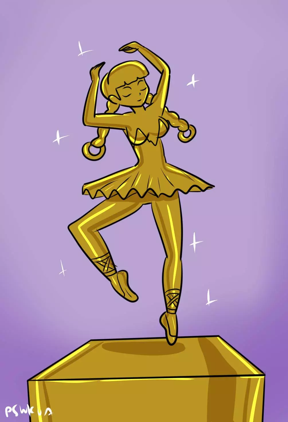 Discover more like Inanimate_TFs: [Statue] Gold Ballerina Dakota by ...