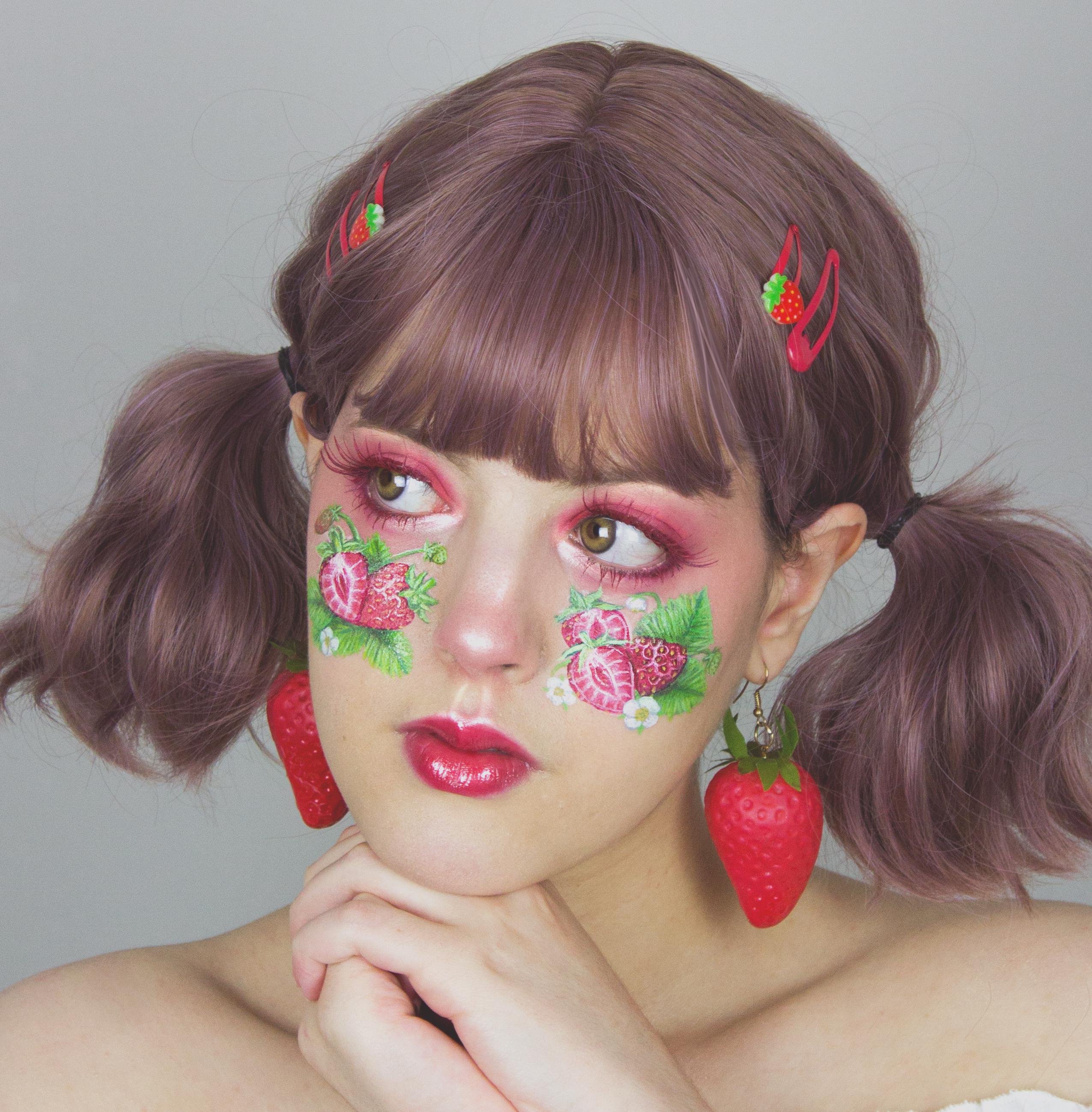Strawberry Makeup Look: Tiktok Tutorial - hqcynxw