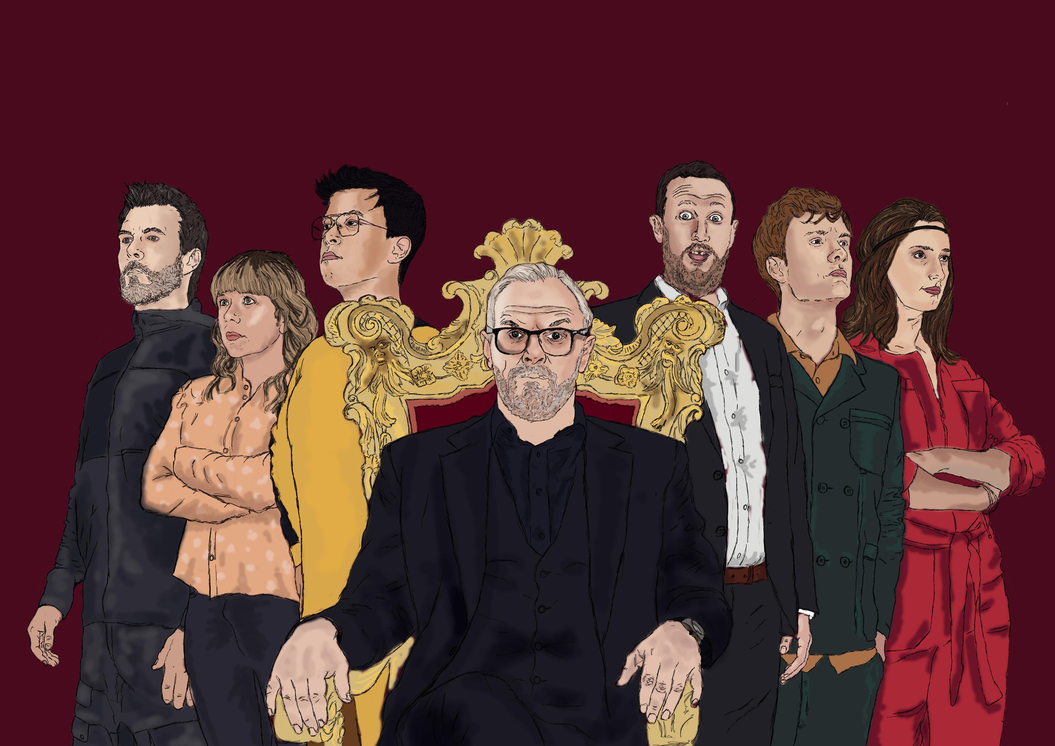 Taskmaster (series 7) digital drawing. | Scrolller