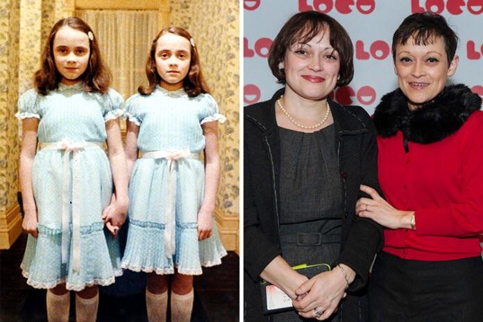 The Grady Twins from “The Shining” in 1980, Lisa and Louise Burns, then ...