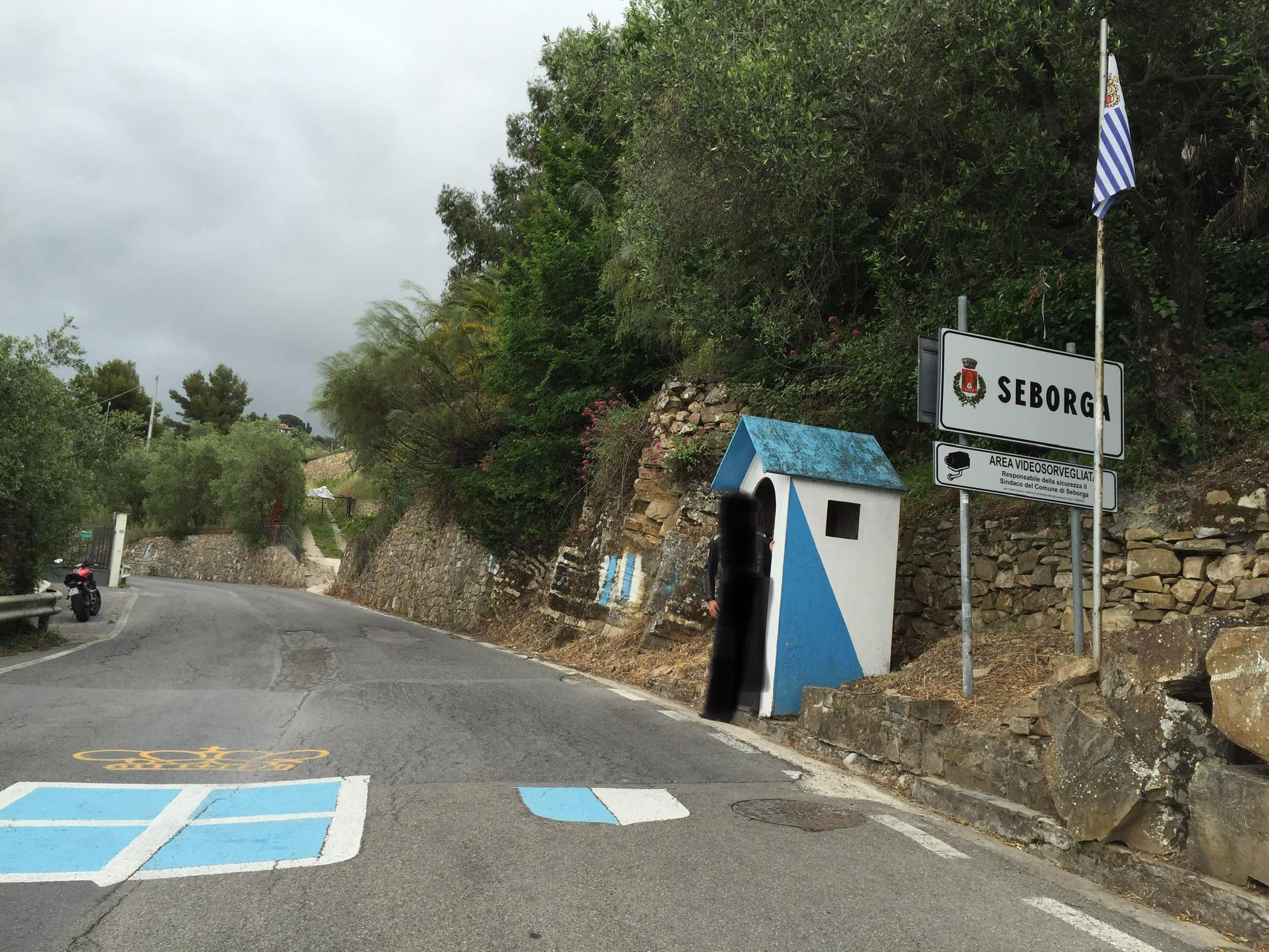 The guard post on the “border” of Italy and the Principality of Seborga ...