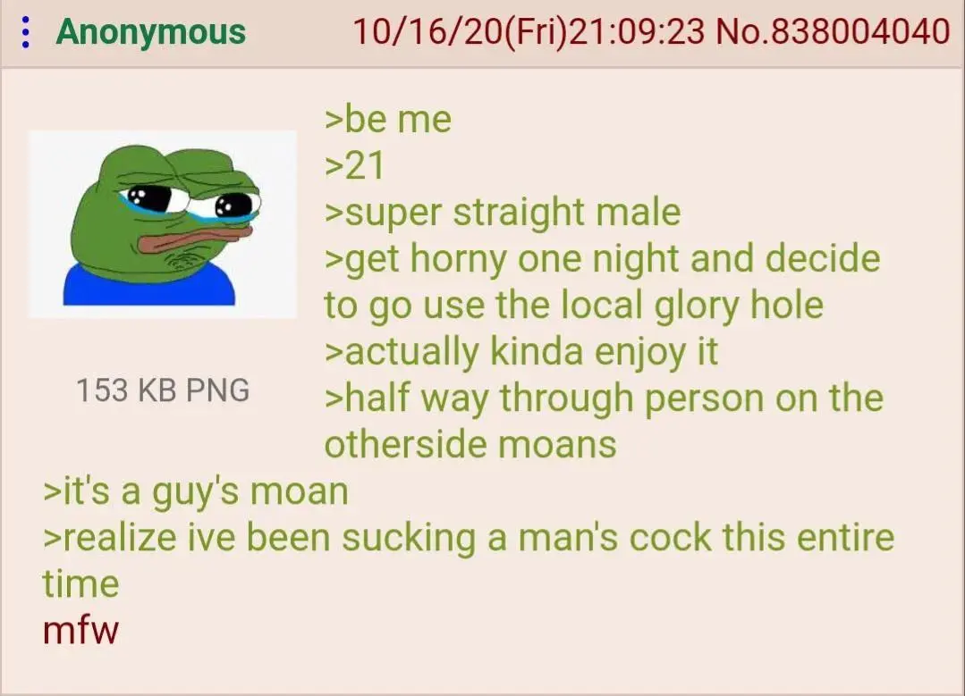 The moment anon realized he was gay..