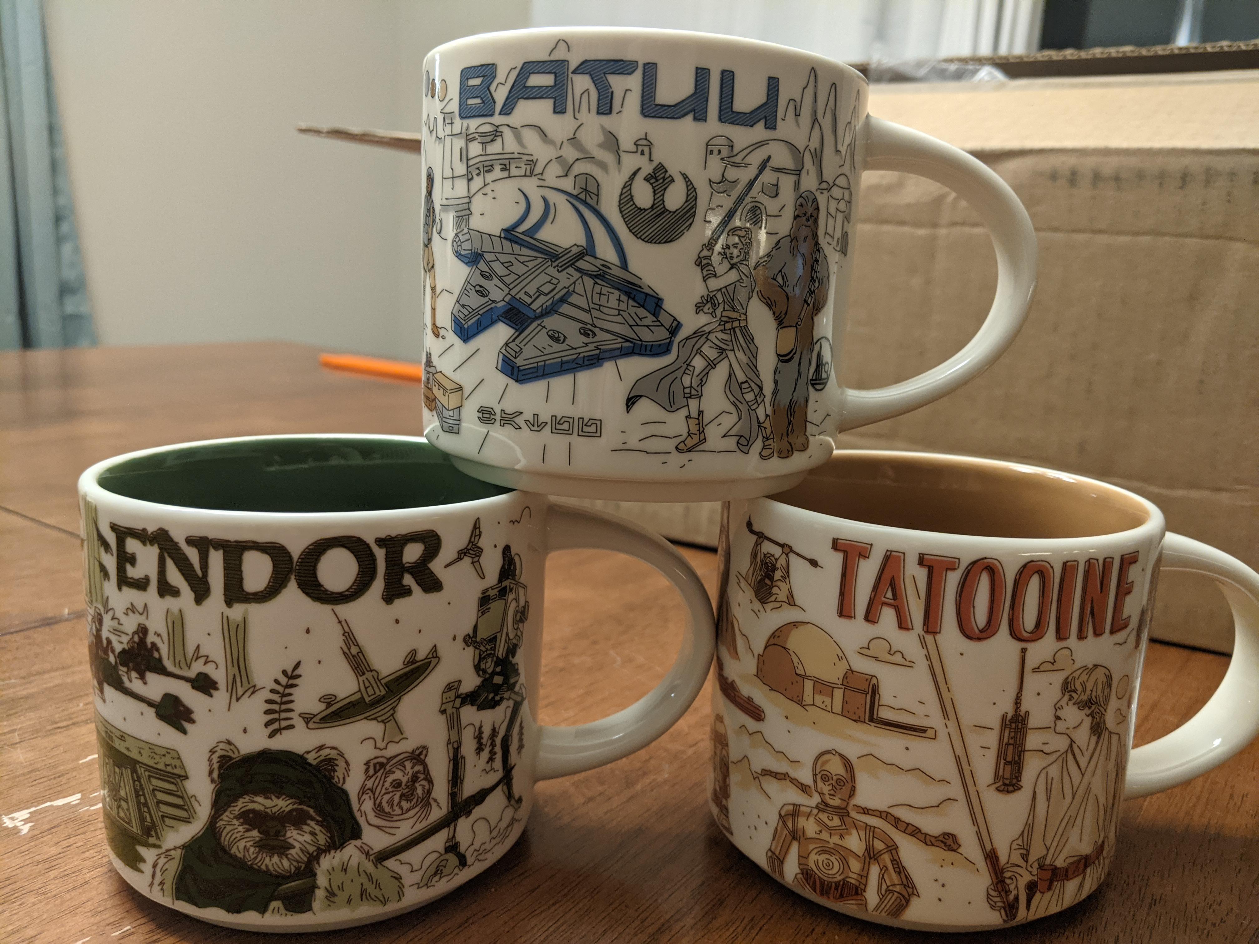 The new Starbucks Star Wars mugs are beautiful! Now to make room in the