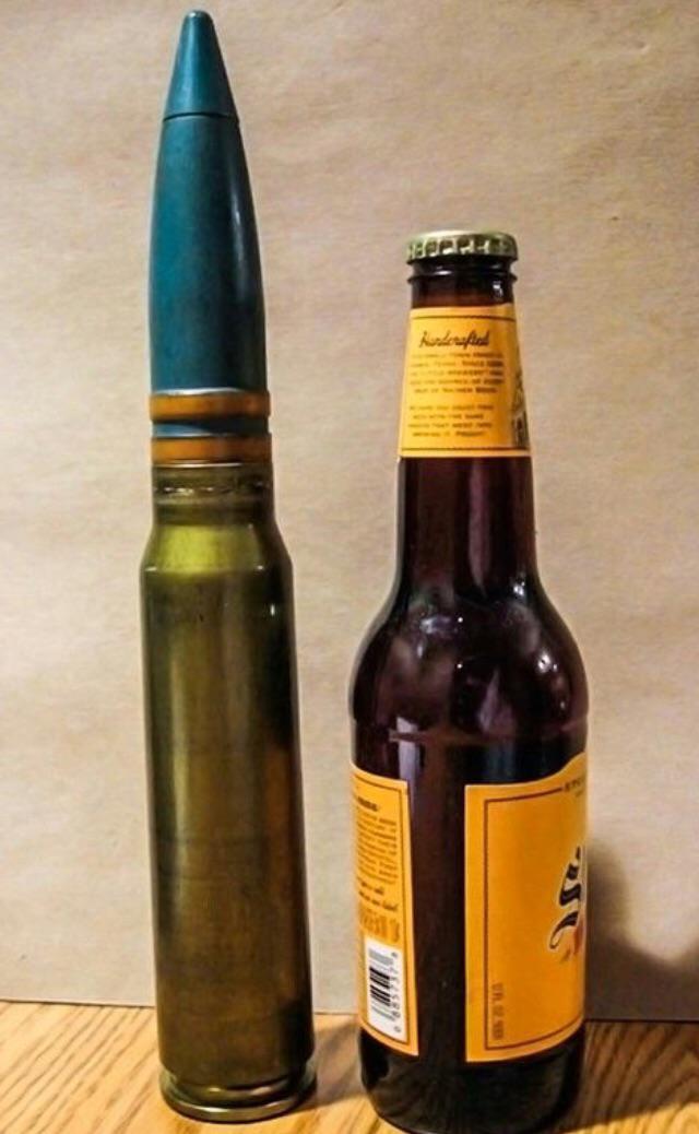 The Size of an A10 Warthogs round. The best air-to-ground vehicle made