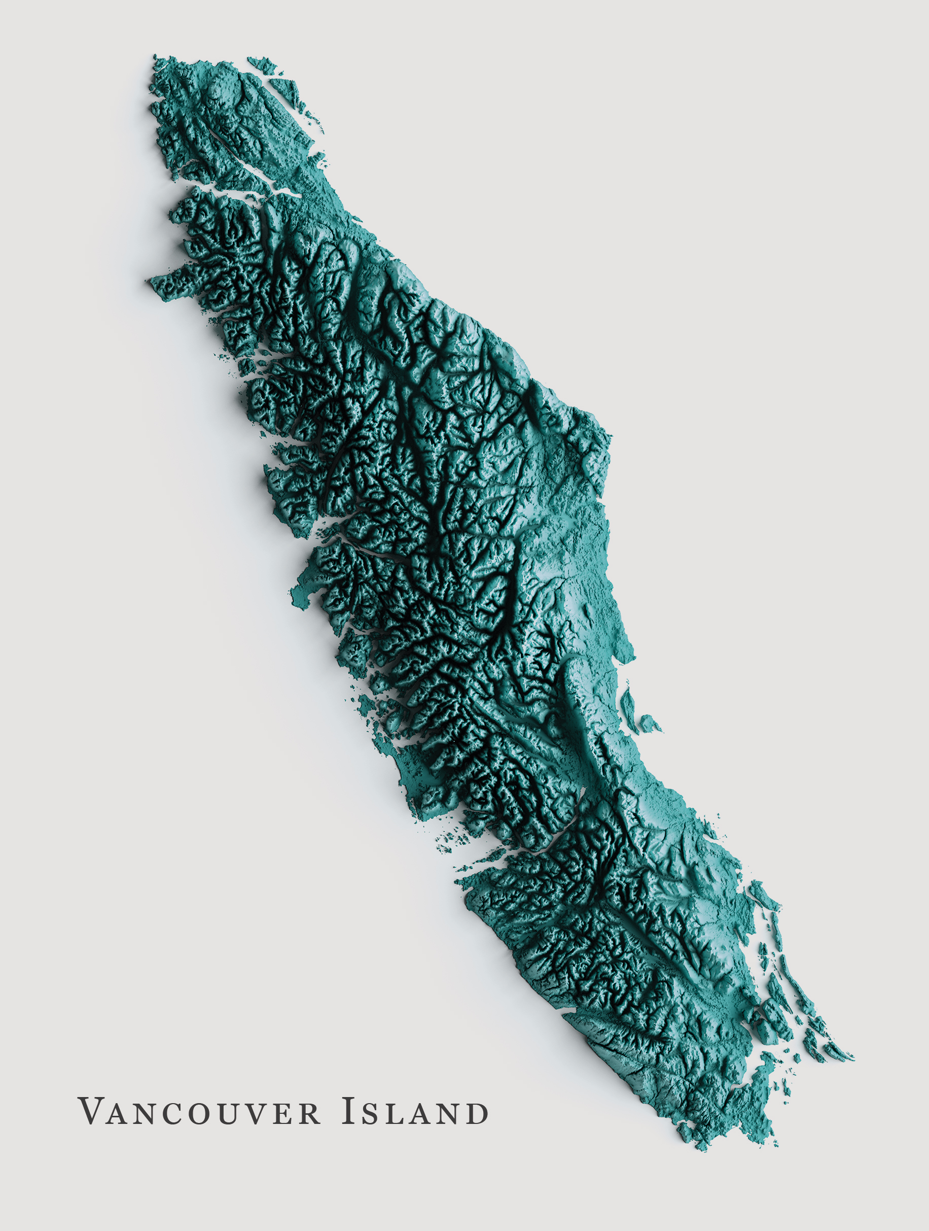 The topography of Vancouver Island Scrolller