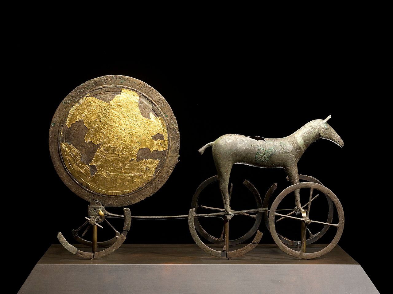 The Trundholm sun chariot is a Nordic Bronze Age artifact discovered in ...