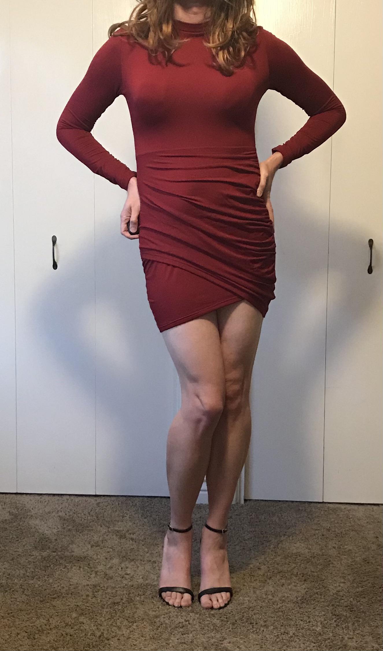 This dress is SO short and keeps riding up. But that’s probably OK with most of you 😂 Scrolller