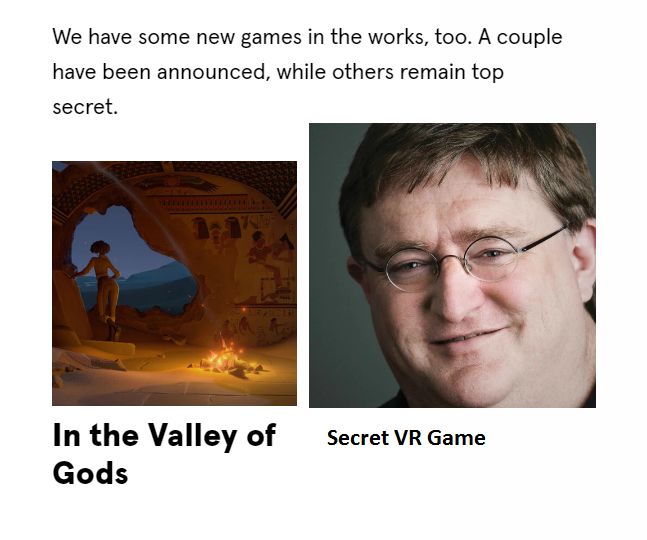 This is the list of confirmed Valve game Scrolller