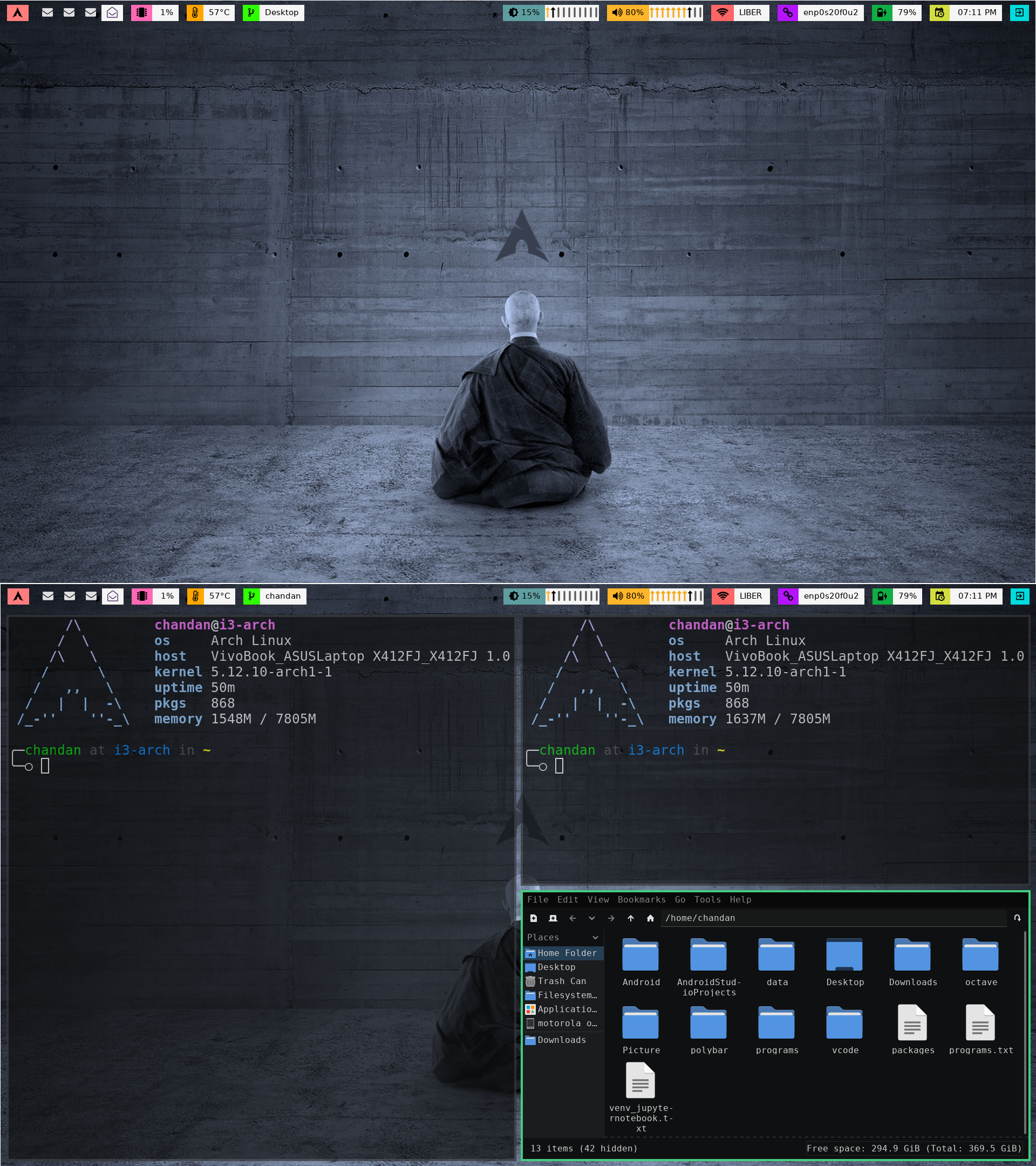 This time with all setup info [ i3gaps + polybar ] | Scrolller
