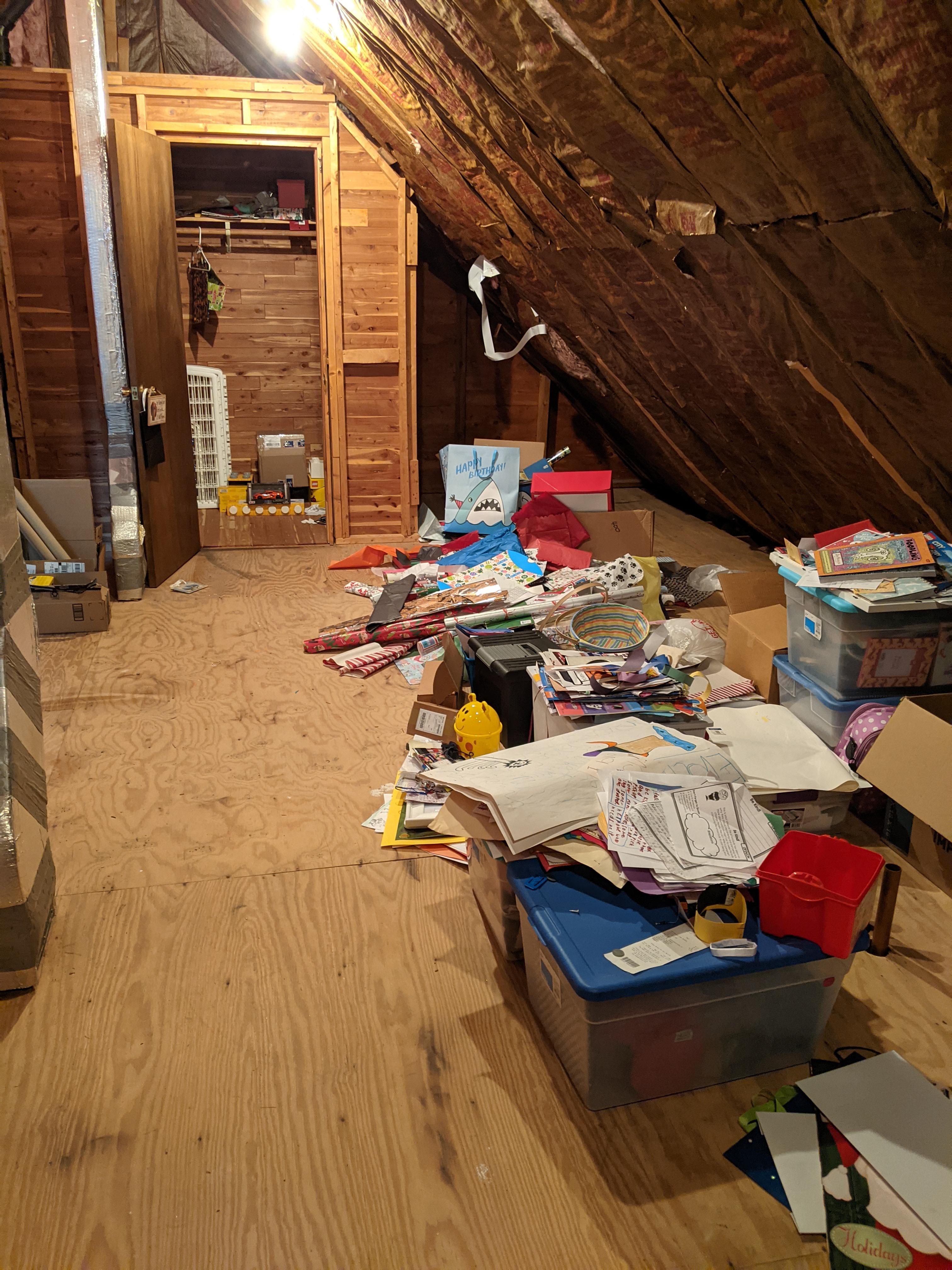 Today's organization project is the back attic area of our loft. The ...
