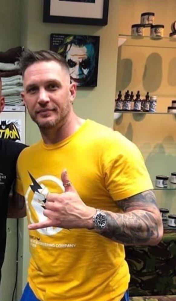 Tom Hardy at Richmond Barbers Scrolller