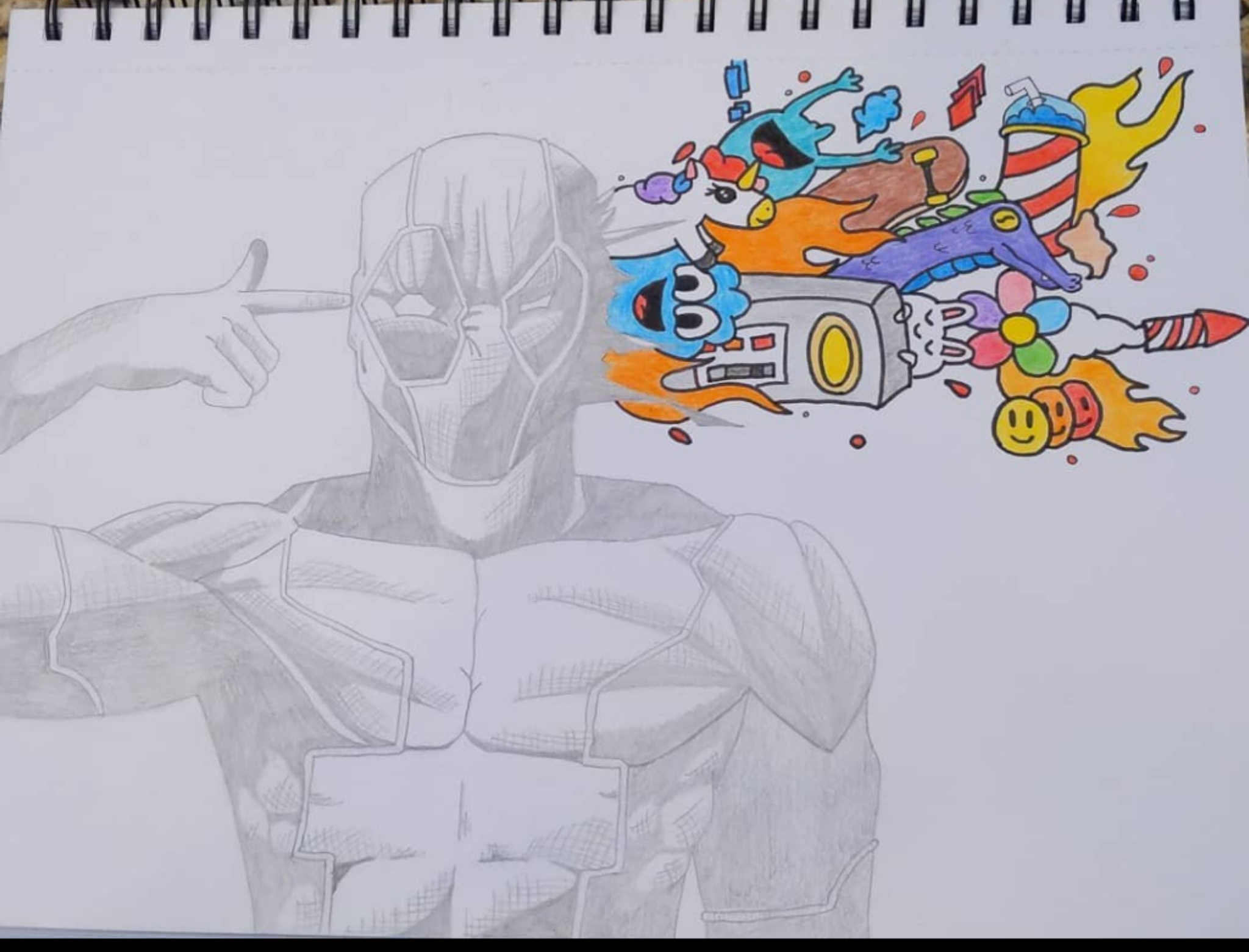 Decided to draw this while I binged Deadpool 1 and 2